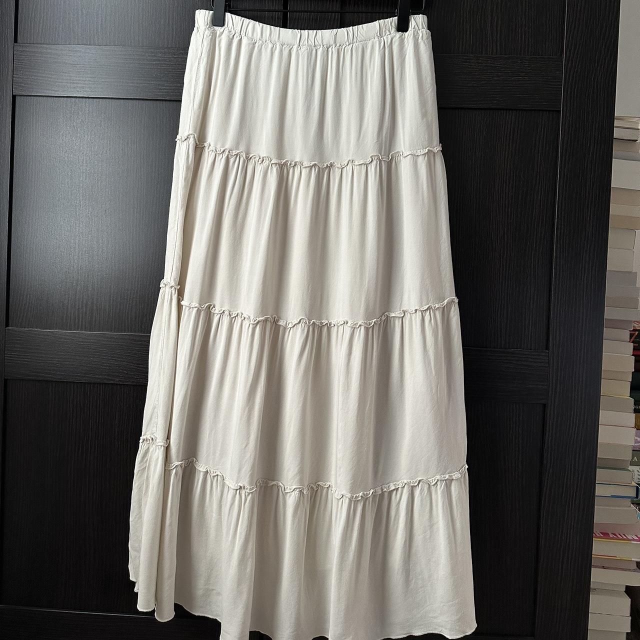 Brandy Melville Izzy Skirt in Cream! Comfy and... Depop