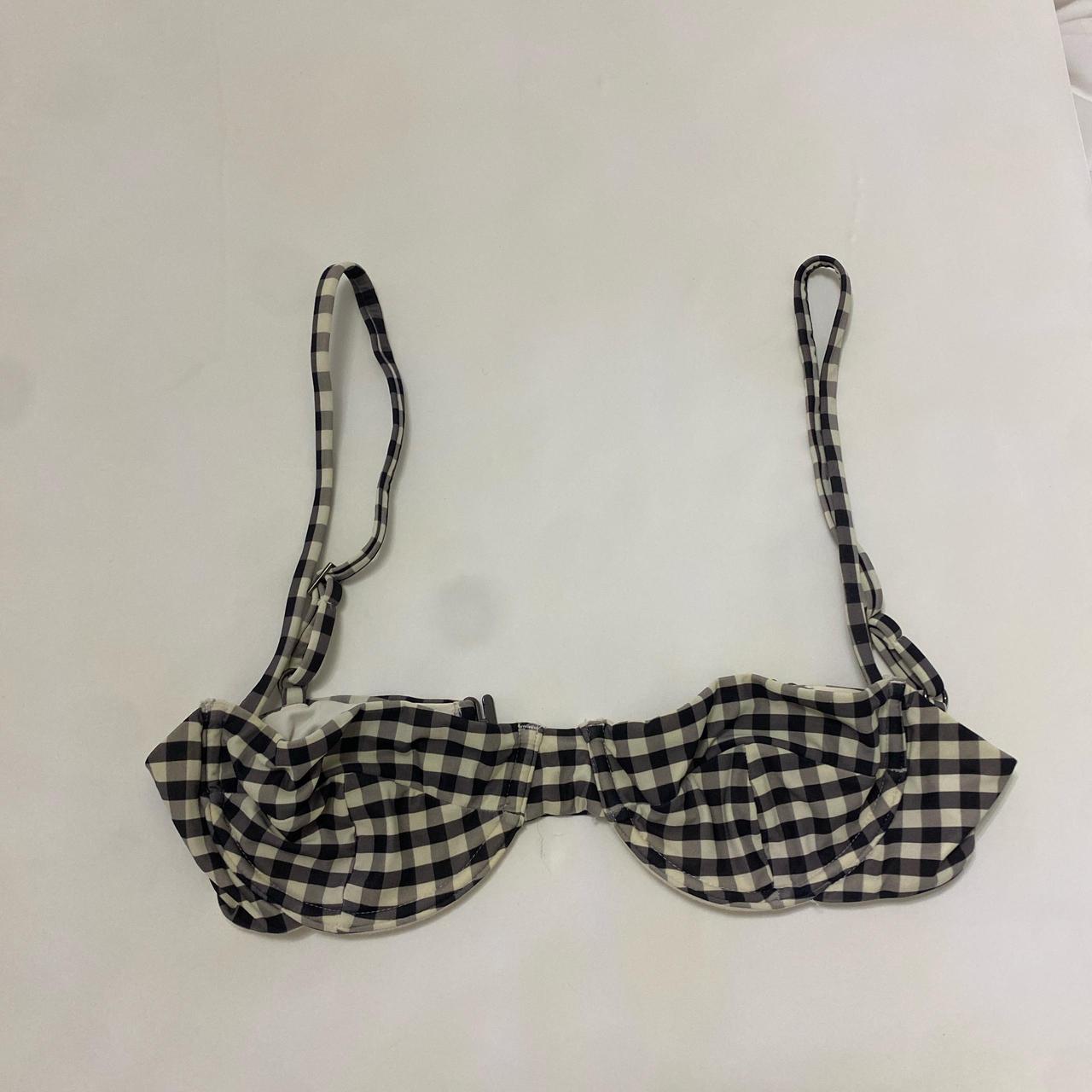haight swimwear underwire gingham bikini top... Depop