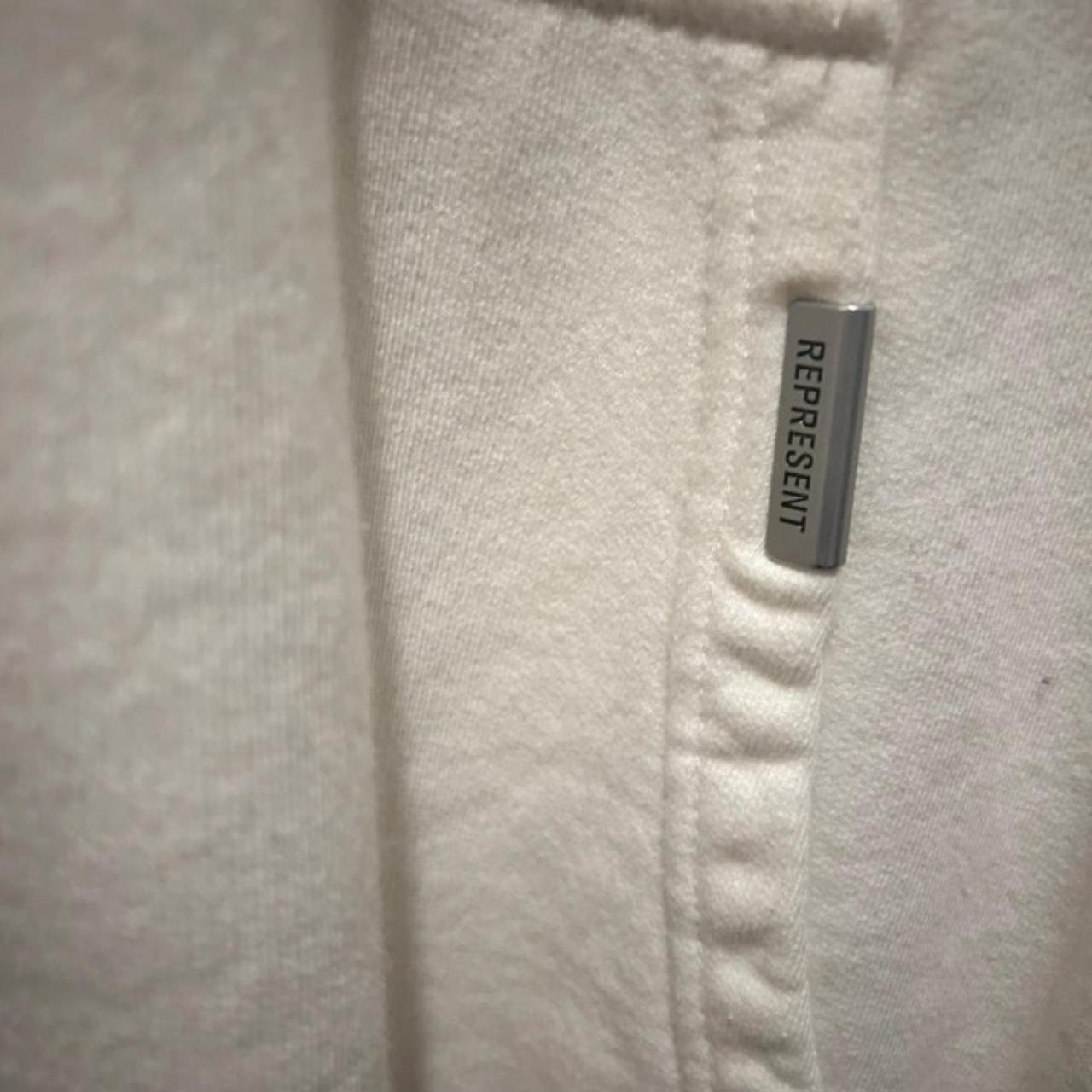 Men’s white / cream represent hoodie. Size L. Worn a... Depop