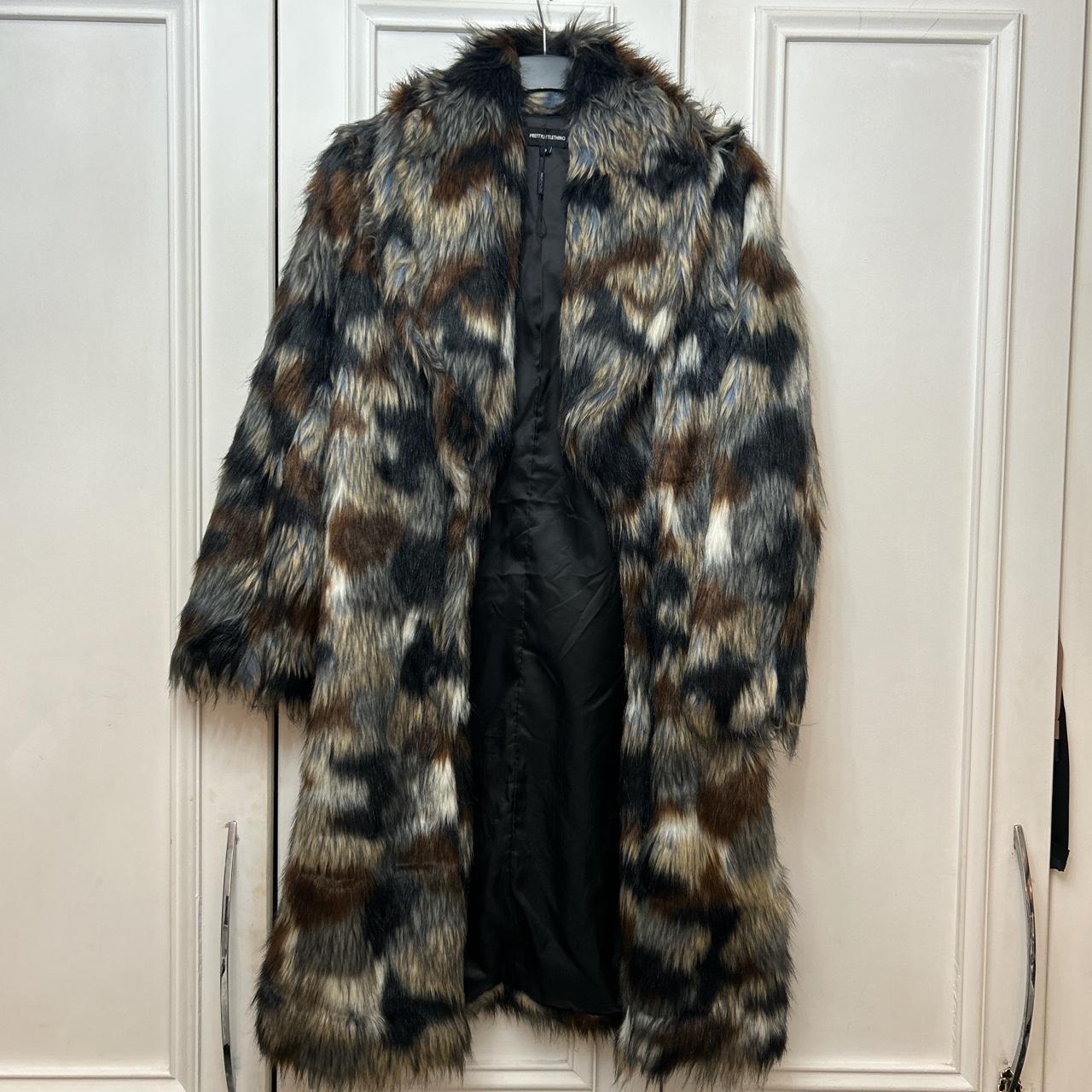 FAUX fur PLT long coat! Worn a few times , no... - Depop