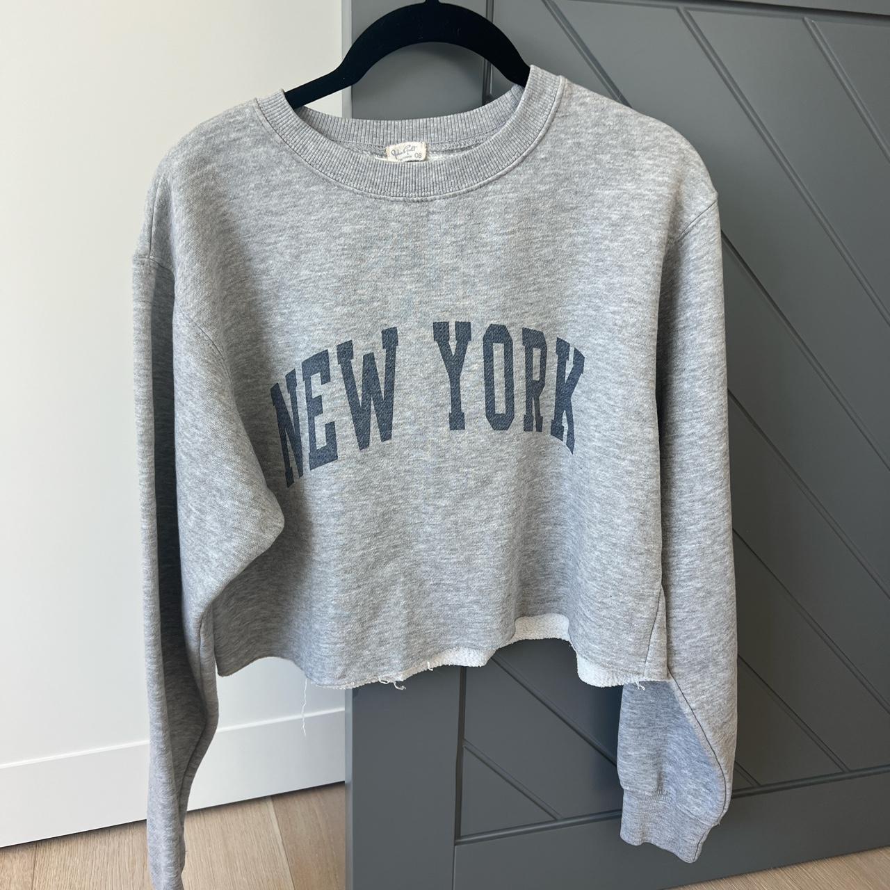 Brandy Melville cropped New York sweatshirt Depop