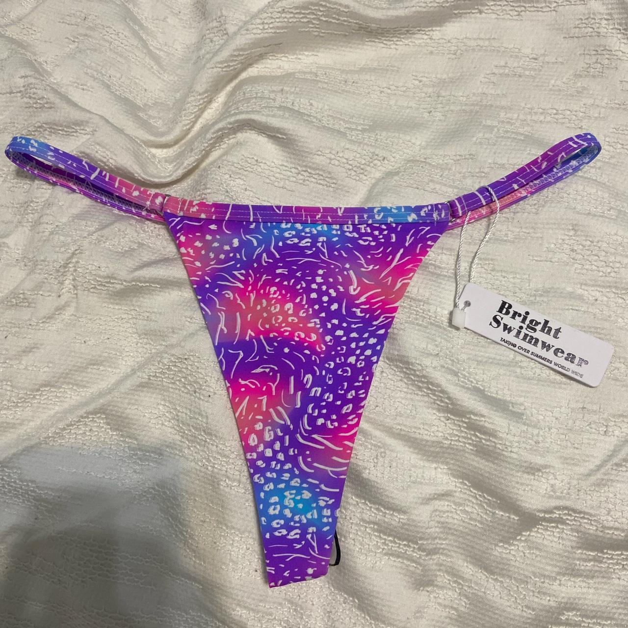 Bright Swimwear cheeky bikini bottoms “neon animal”... Depop