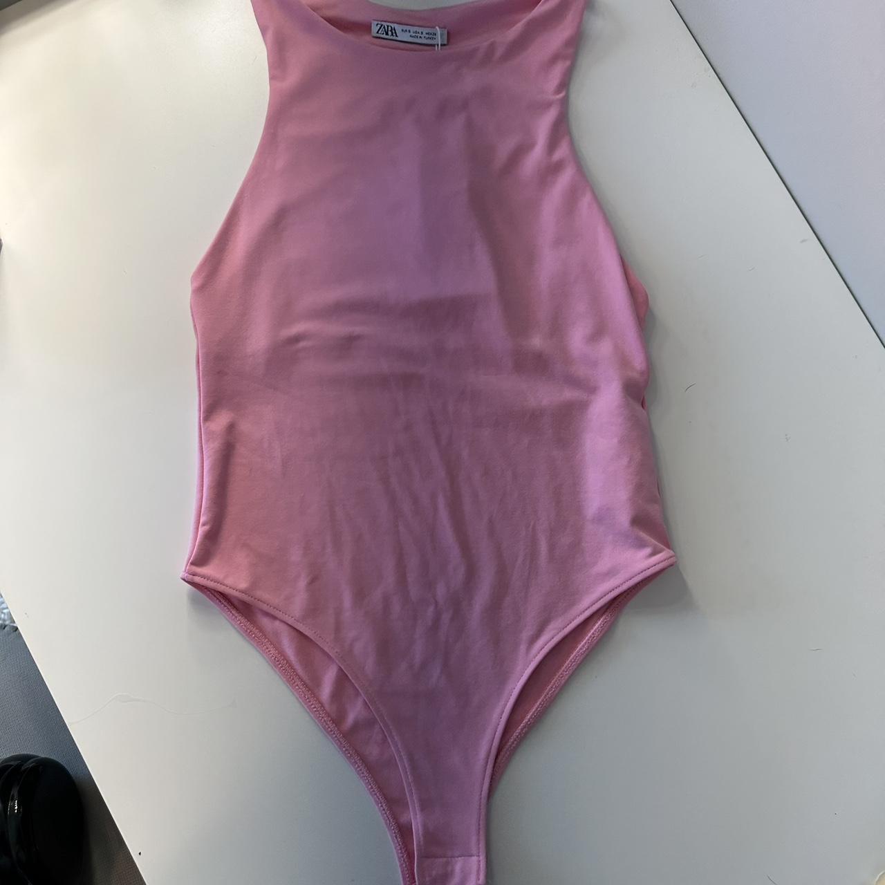 Pink Zara Bodysuit Size S NWT Depop