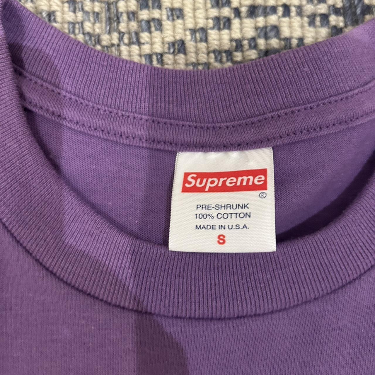 supreme purple spaghetti shirt size small perfect... - Depop