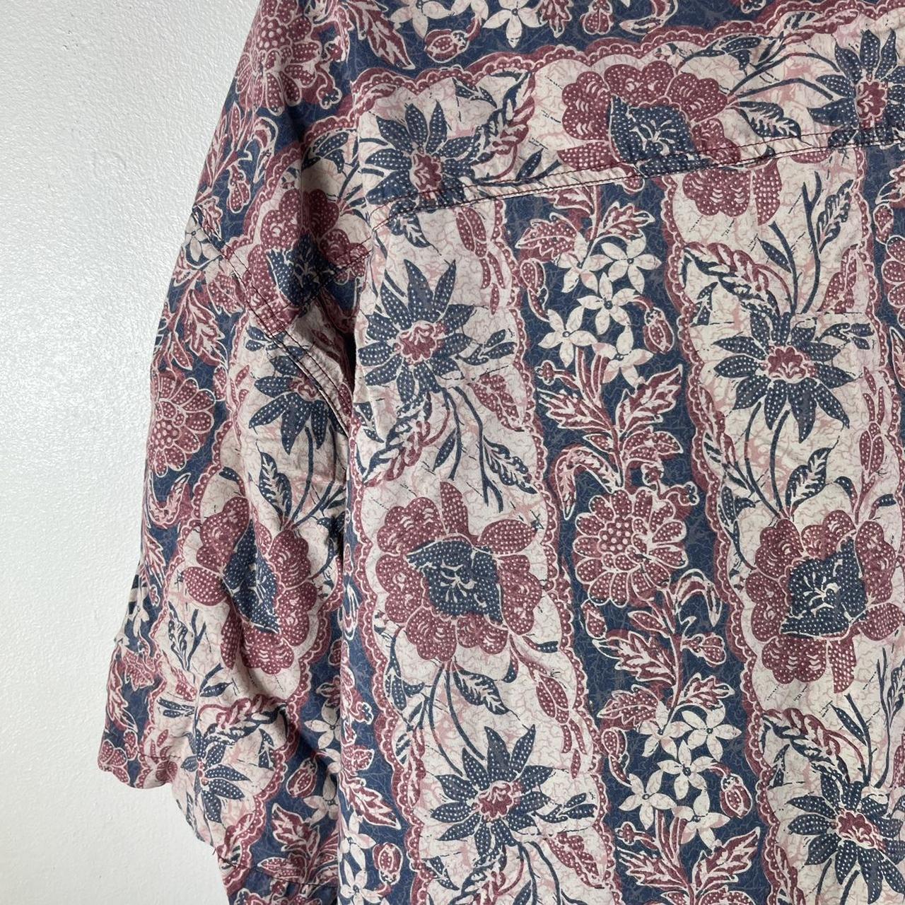 Vintage Territory Ahead Hawaiian Floral Button... - Depop