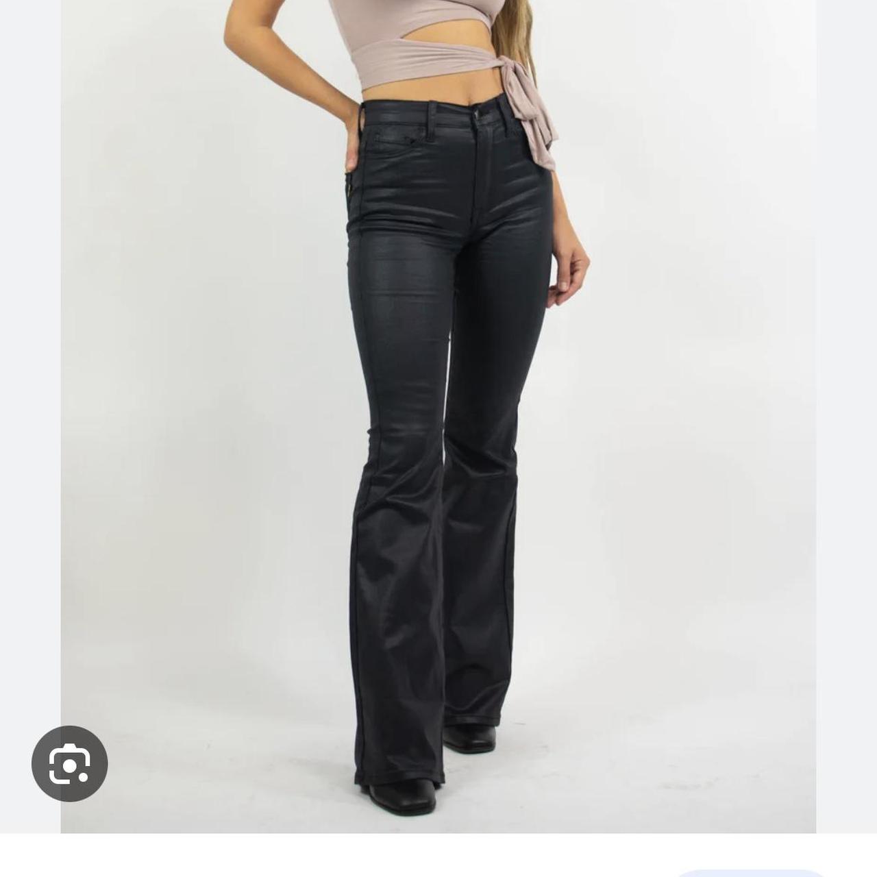 Black faux leather pants from Grey Bandit. Super... Depop