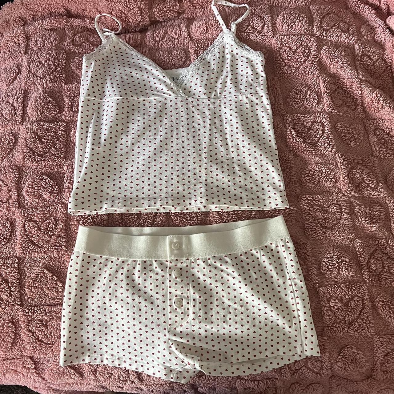Brandy Melville heart pj set Brand new never worn... Depop
