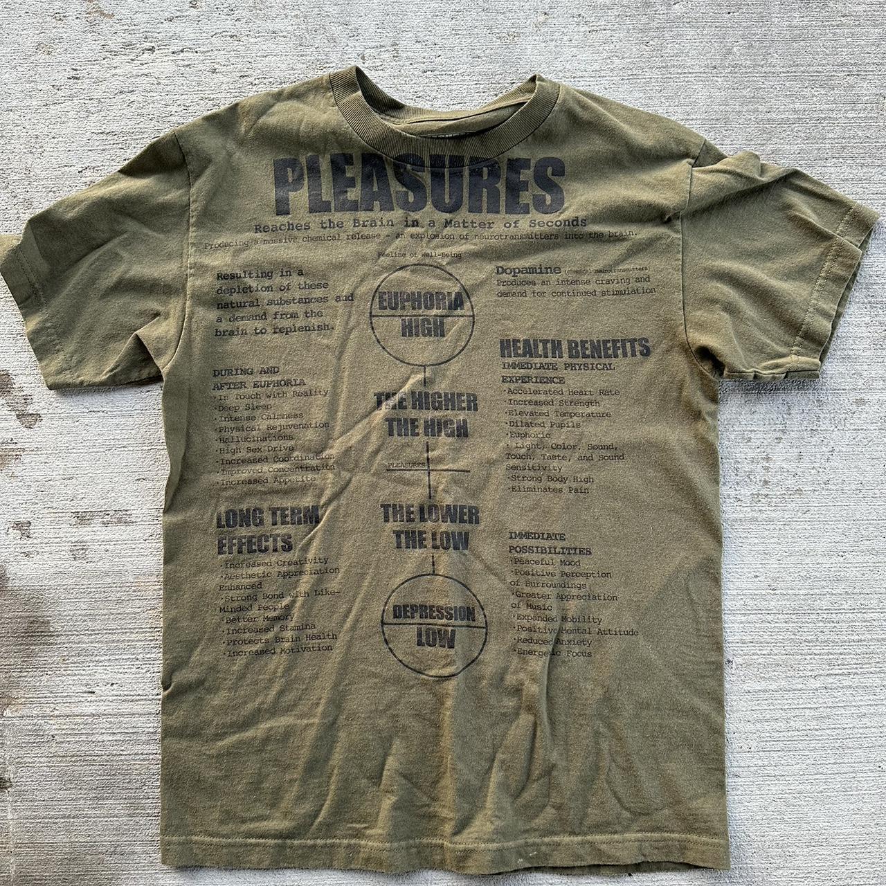 PLEASURES T-Shirt. Amazing color and amazing - Depop