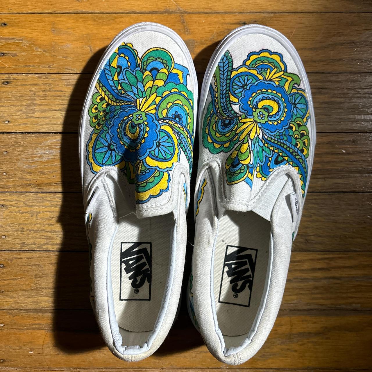 vans blue and green