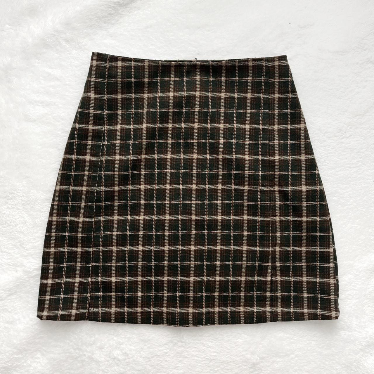 Green plaid shop skirt brandy melville