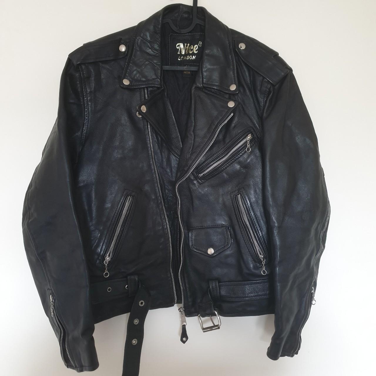 Vintage Nice brand London leather jacket. 40inch... Depop