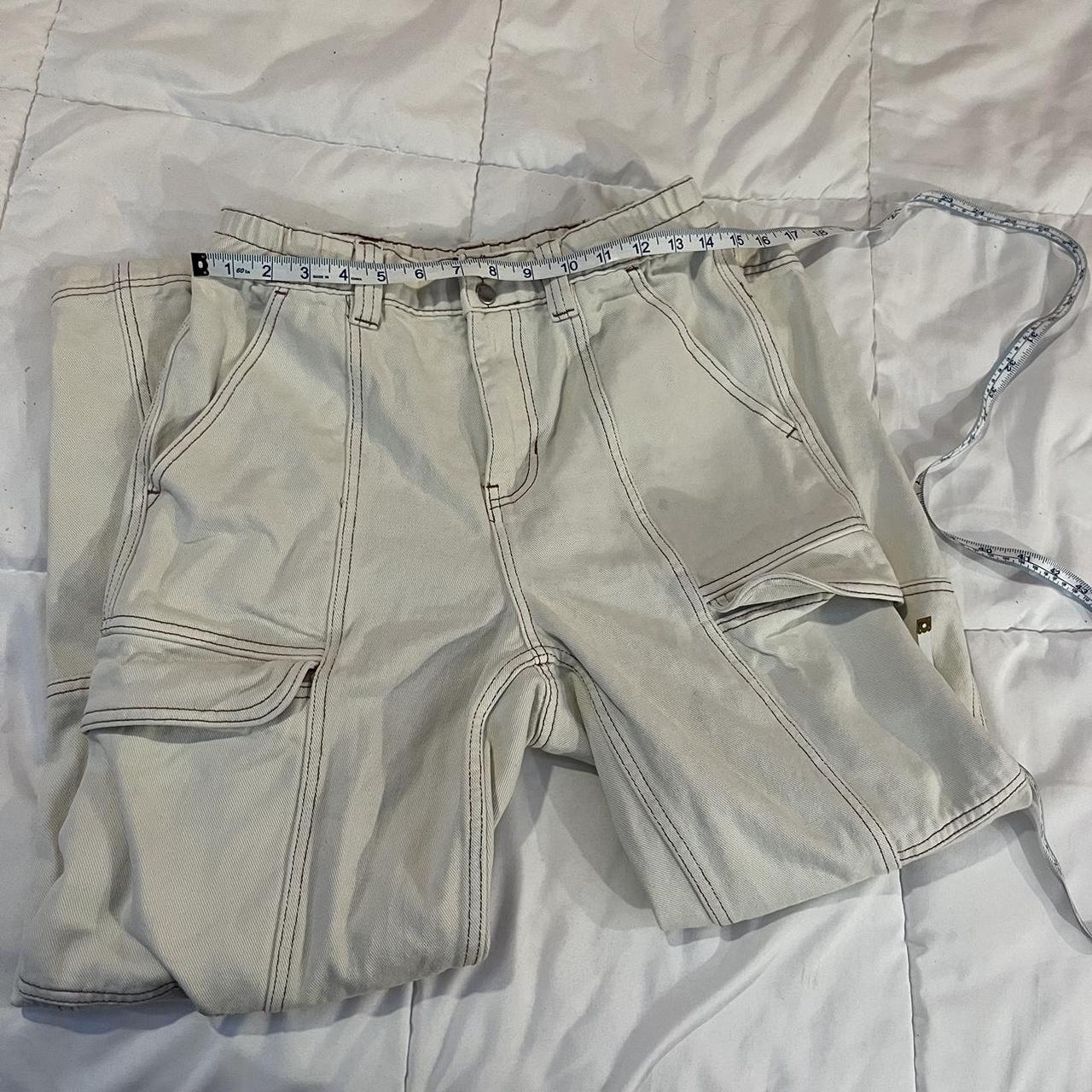 PacSun Women's Cream Trousers Depop