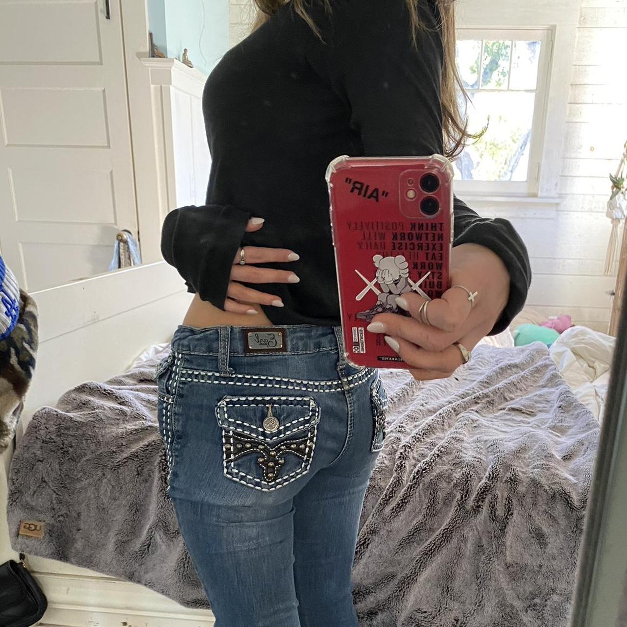 Womens jeans with thick white stitching cheap