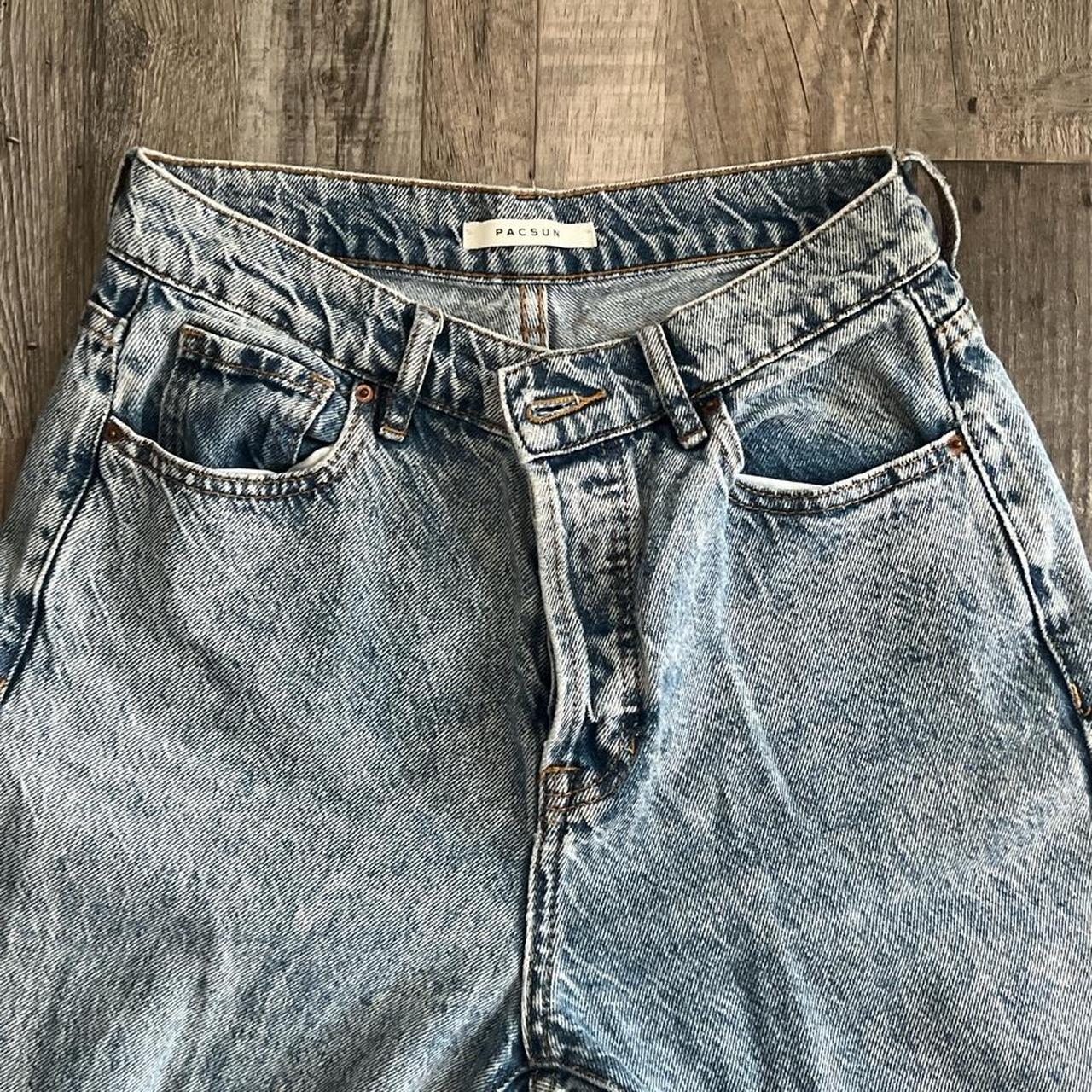 pacsun jeans size 27 high rise straight - Depop