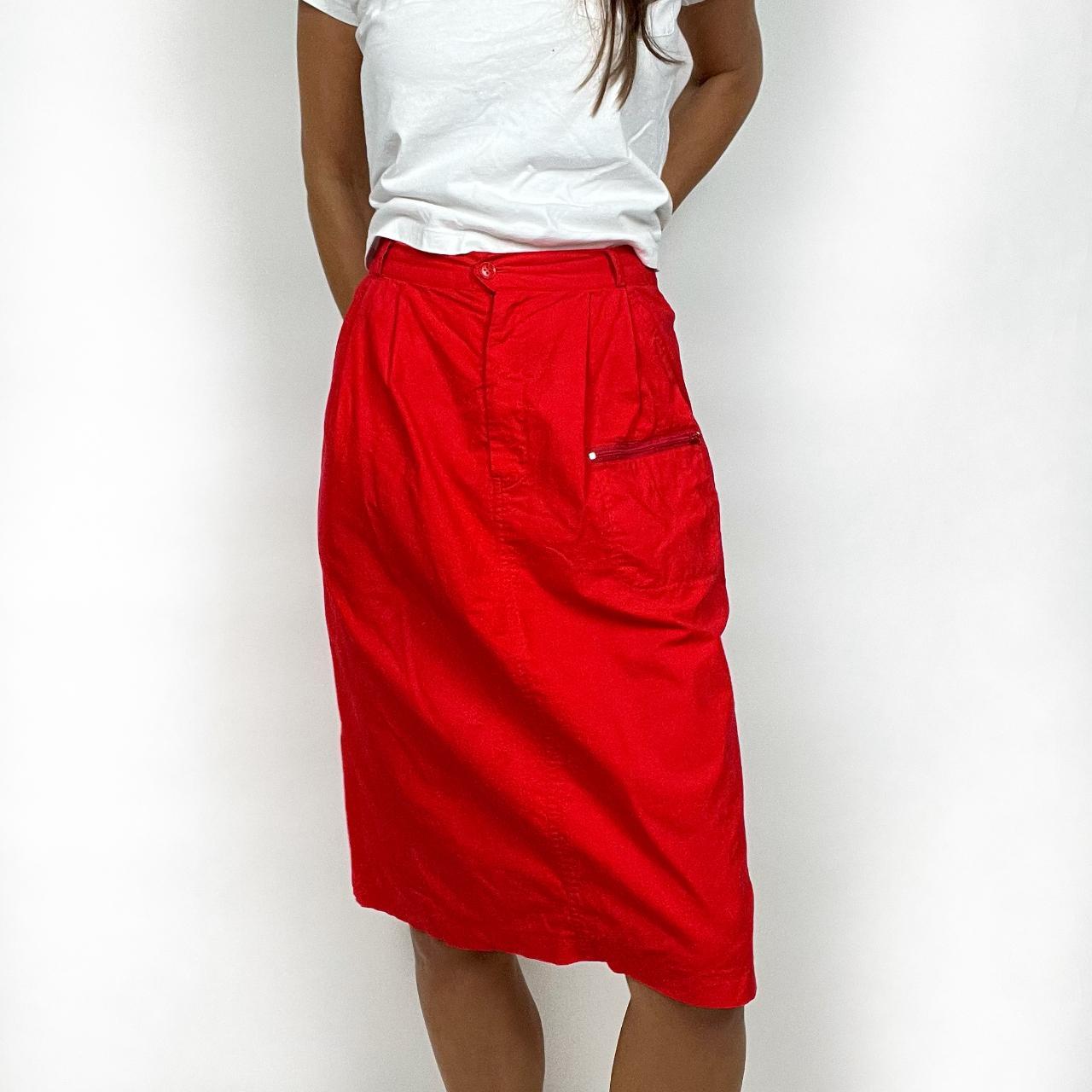 Women's Red Skirt Depop