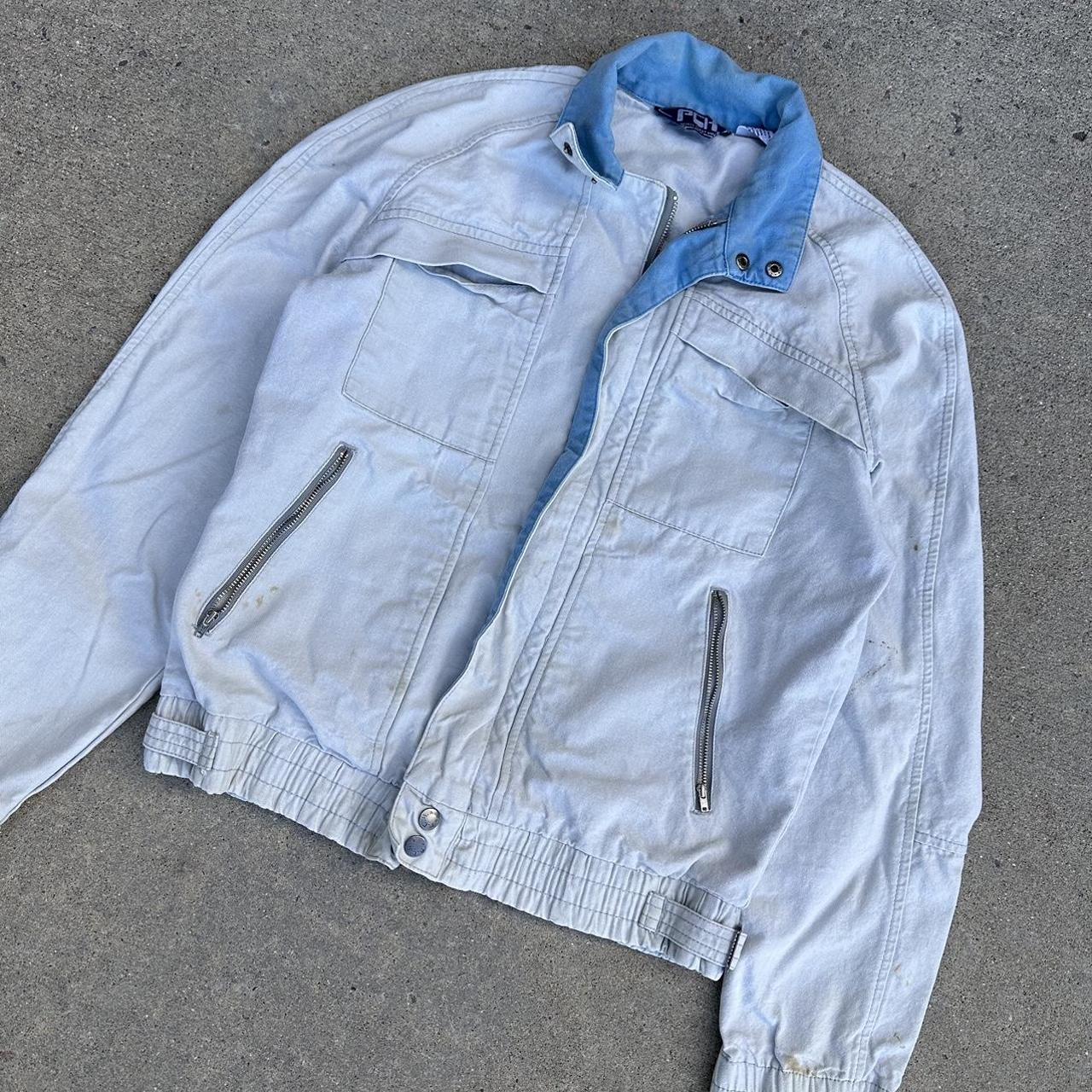 Coast Men's White and Blue Jacket
