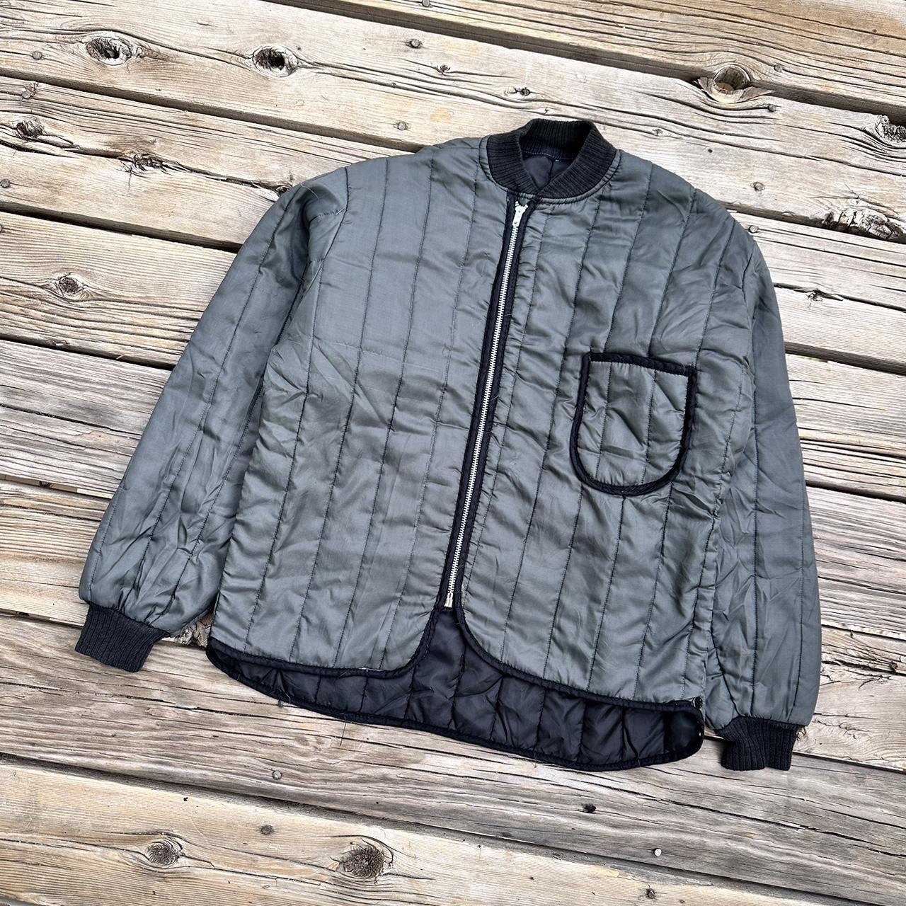 Men's Grey and Black Jacket Depop