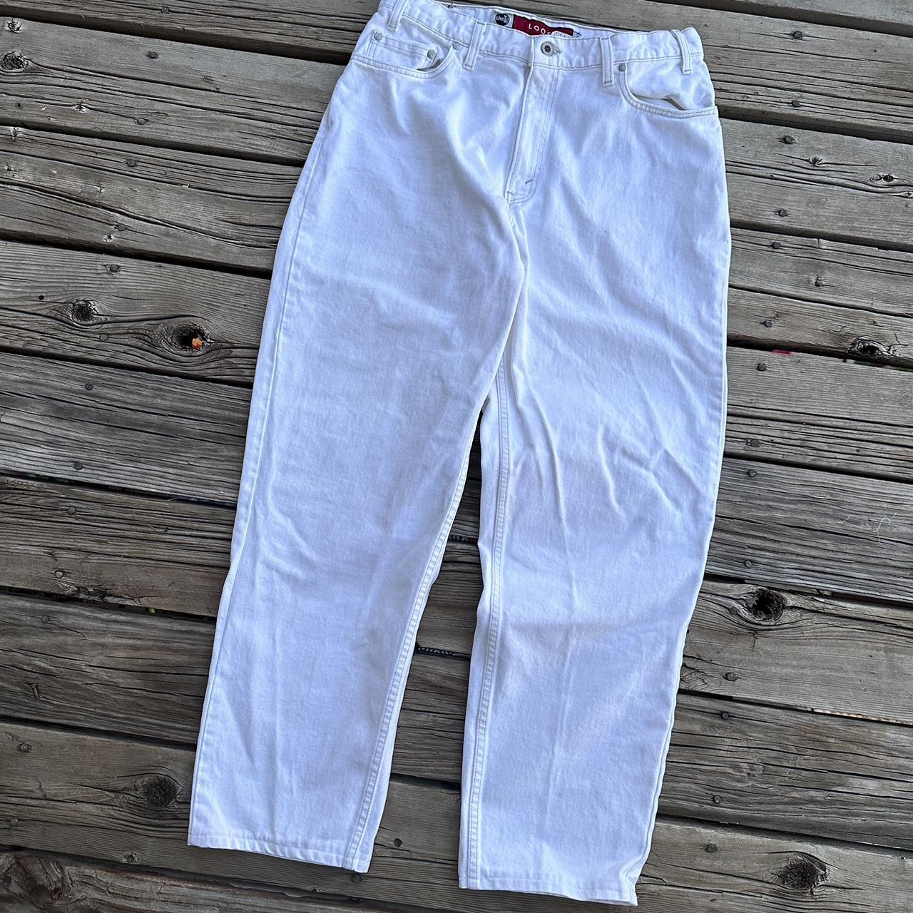 Vintage 1990s White Levi's Silvertab Jeans      Super... - Depop