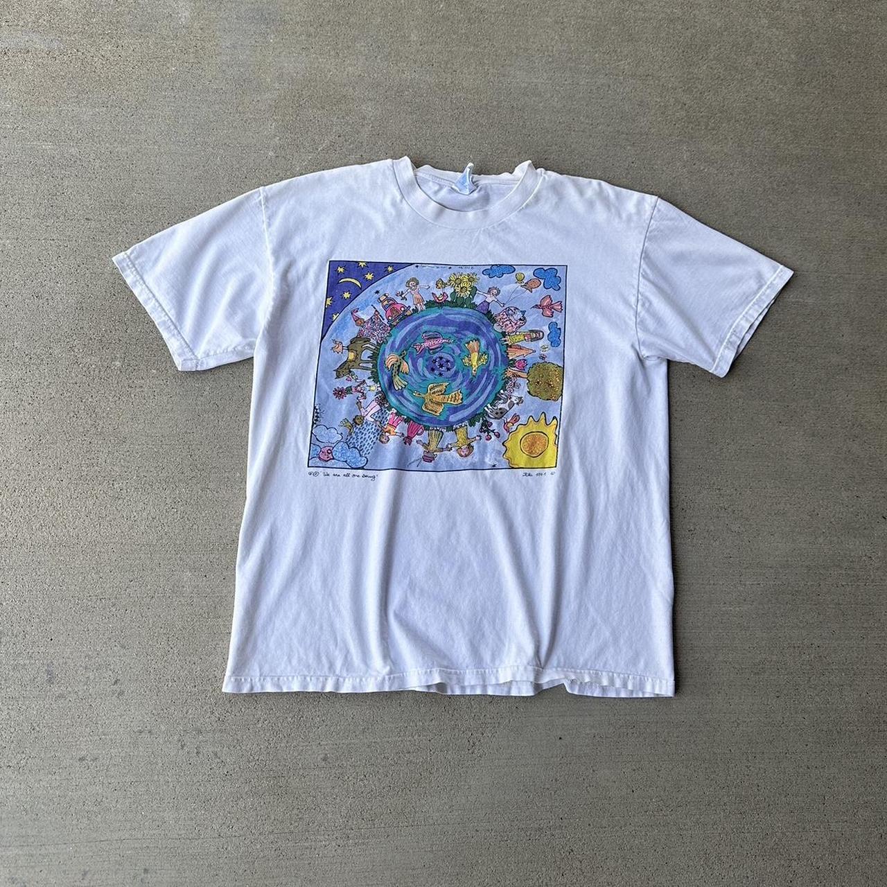 1990s Kiki Suarez “We are all one Being” Art T-shirt... - Depop