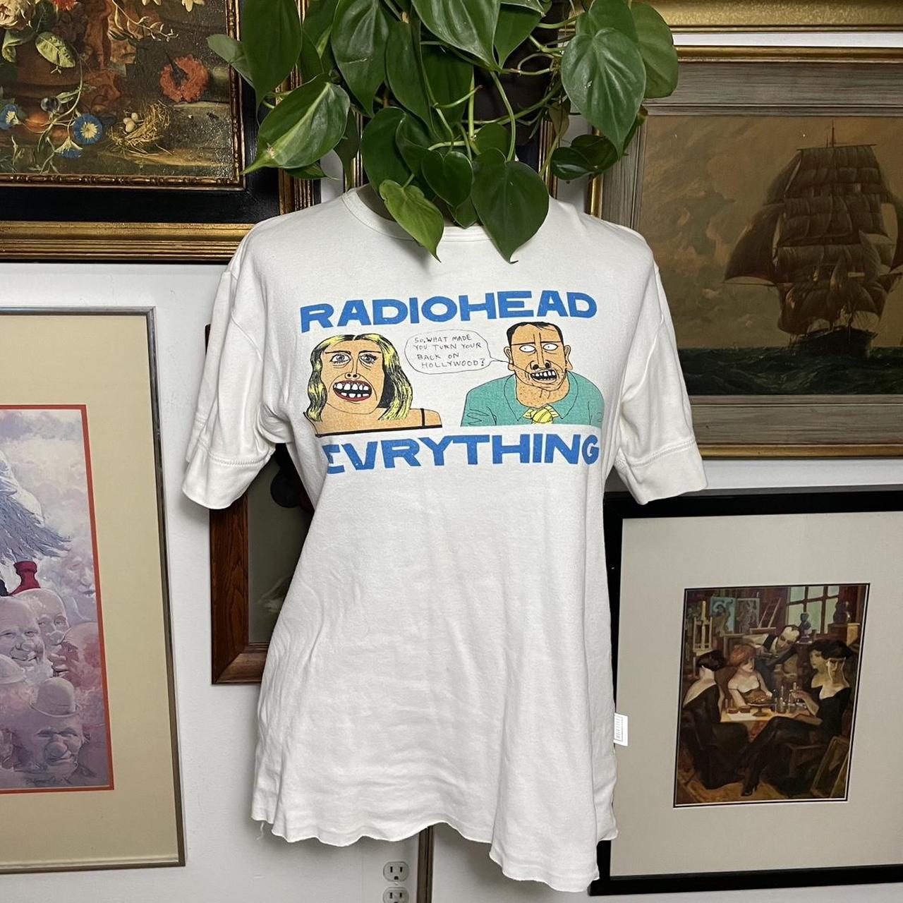 1990s radiohead everything tee, super rare shirt