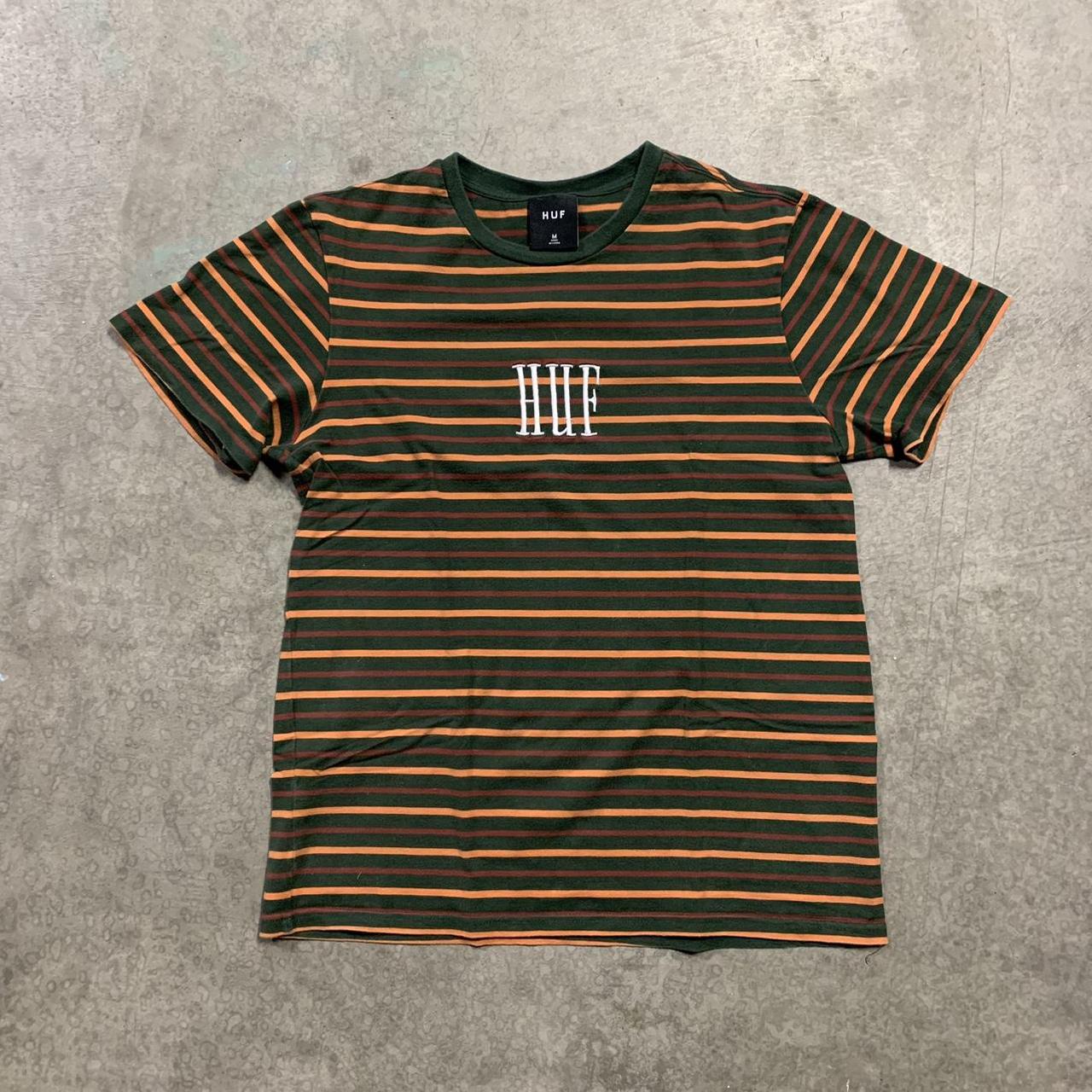 Huf striped t shirt best sale