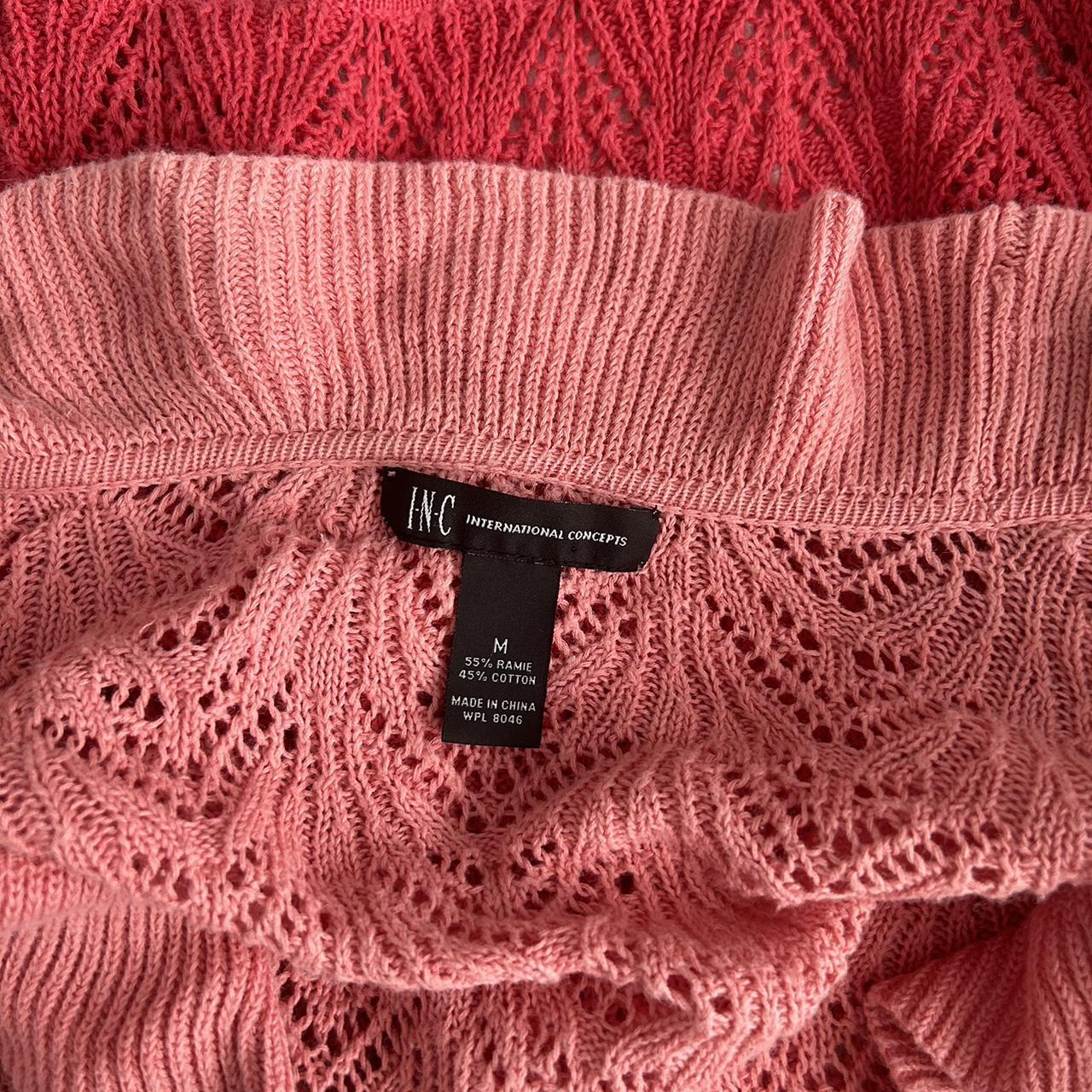 INC International Concepts Pink Sweater Ombr Dark Depop   P0 