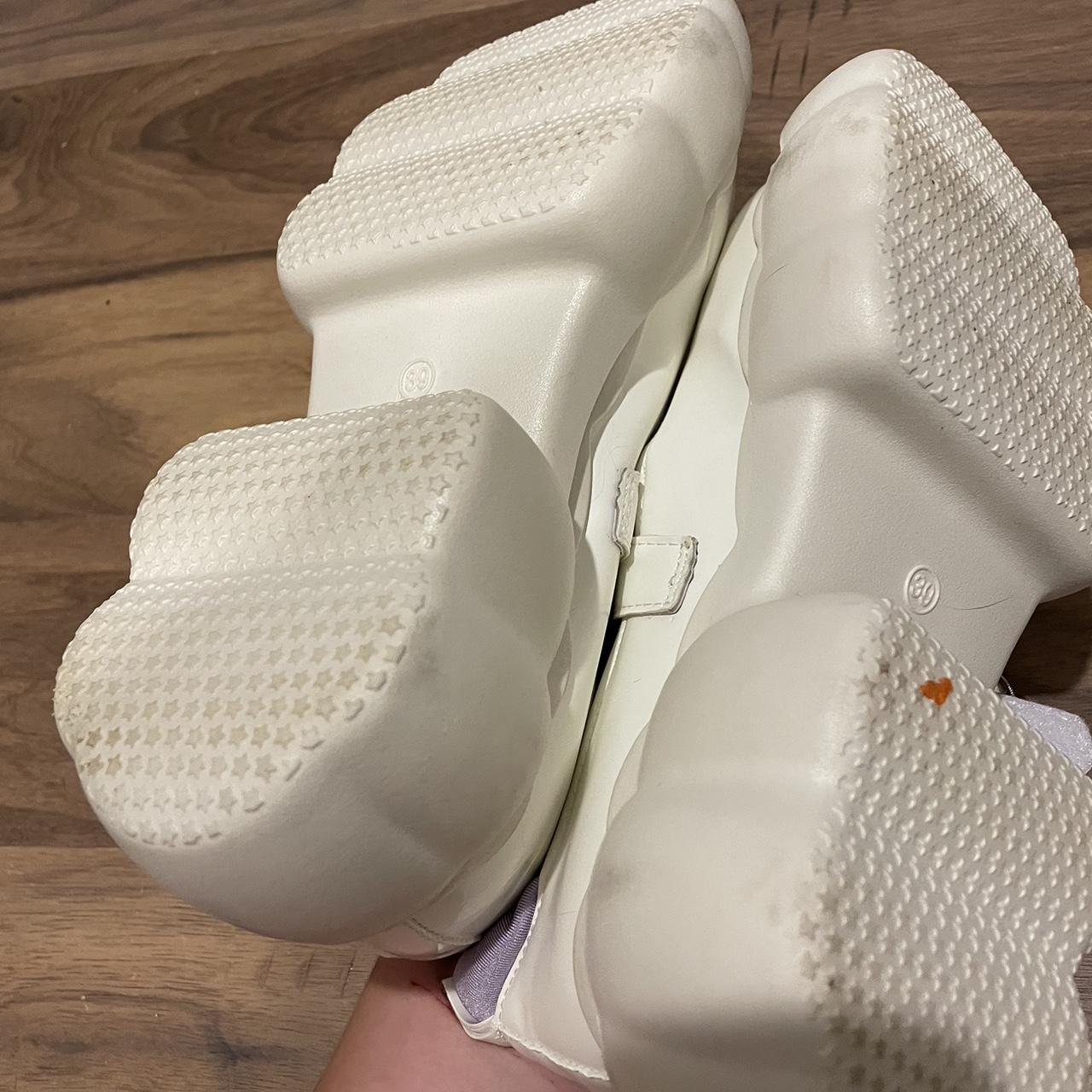 repop. white cloud shoes with purple insoles and... - Depop