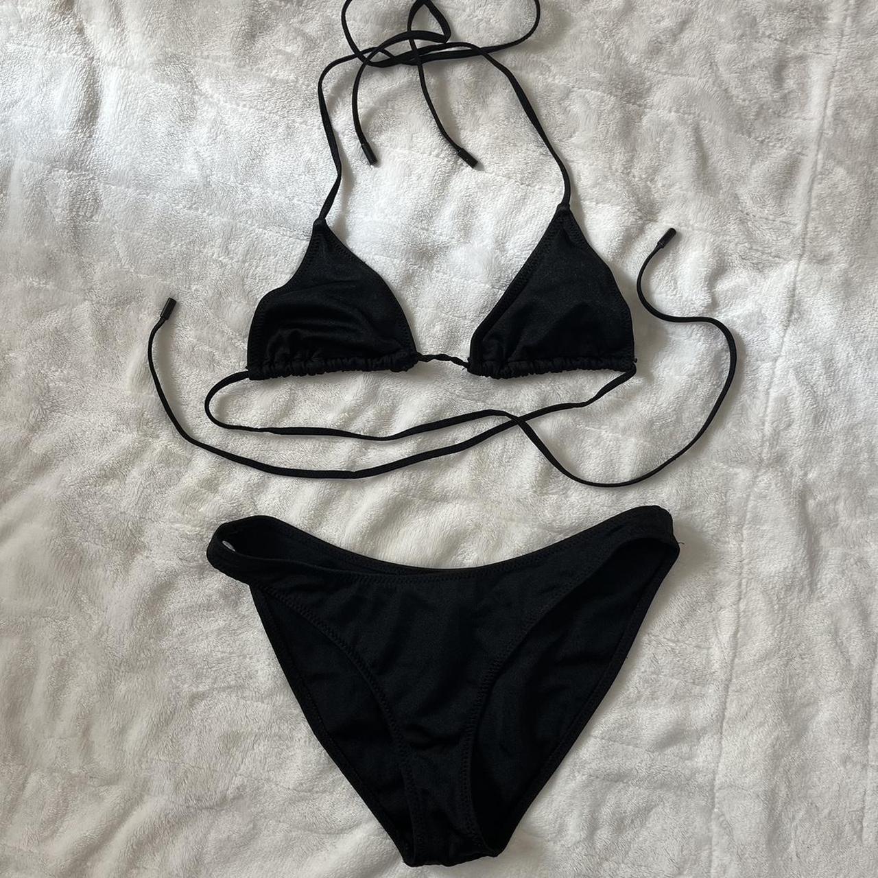 Triangl swim black bikini set top is a medium but... - Depop