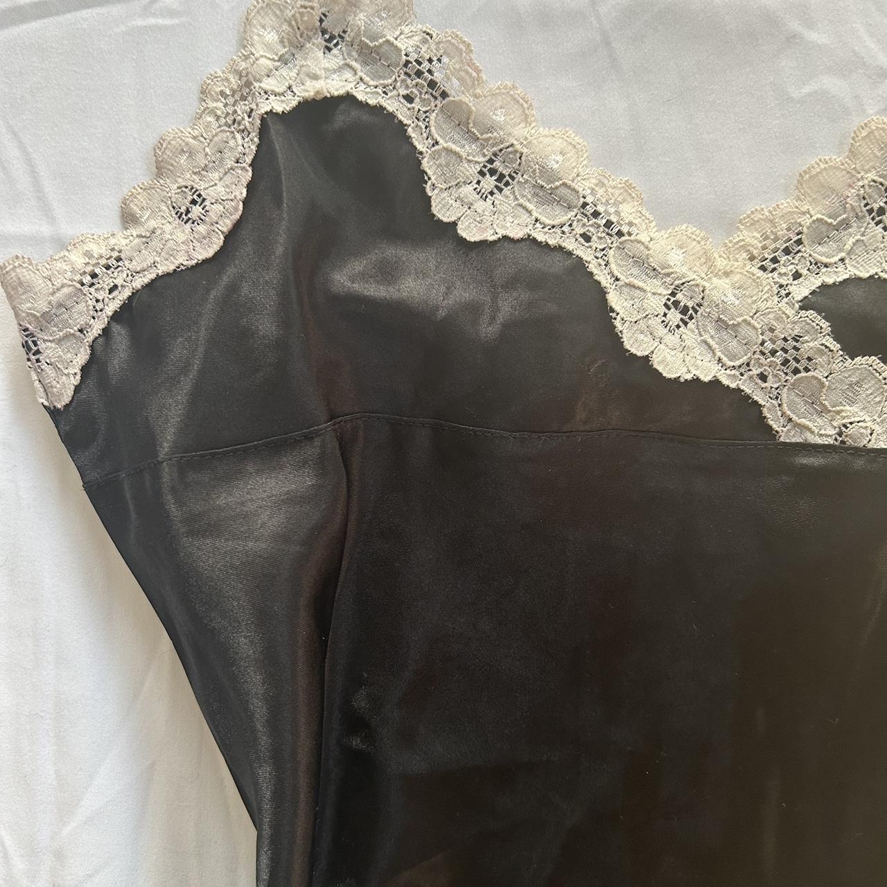 y2k black and white long cami. Labels size small. Is - Depop