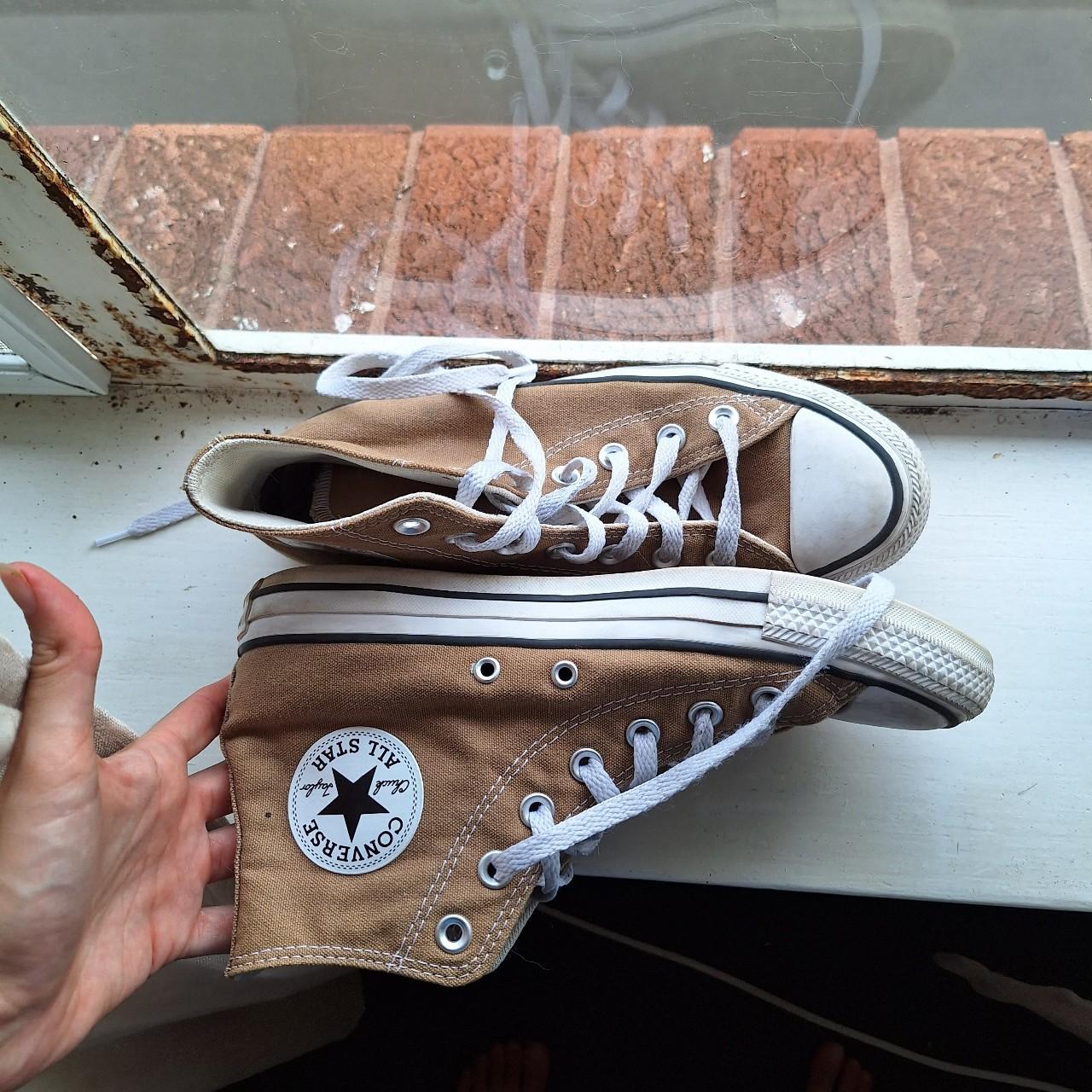 Converse sneakers Tan/beige colour (as in pics)... - Depop