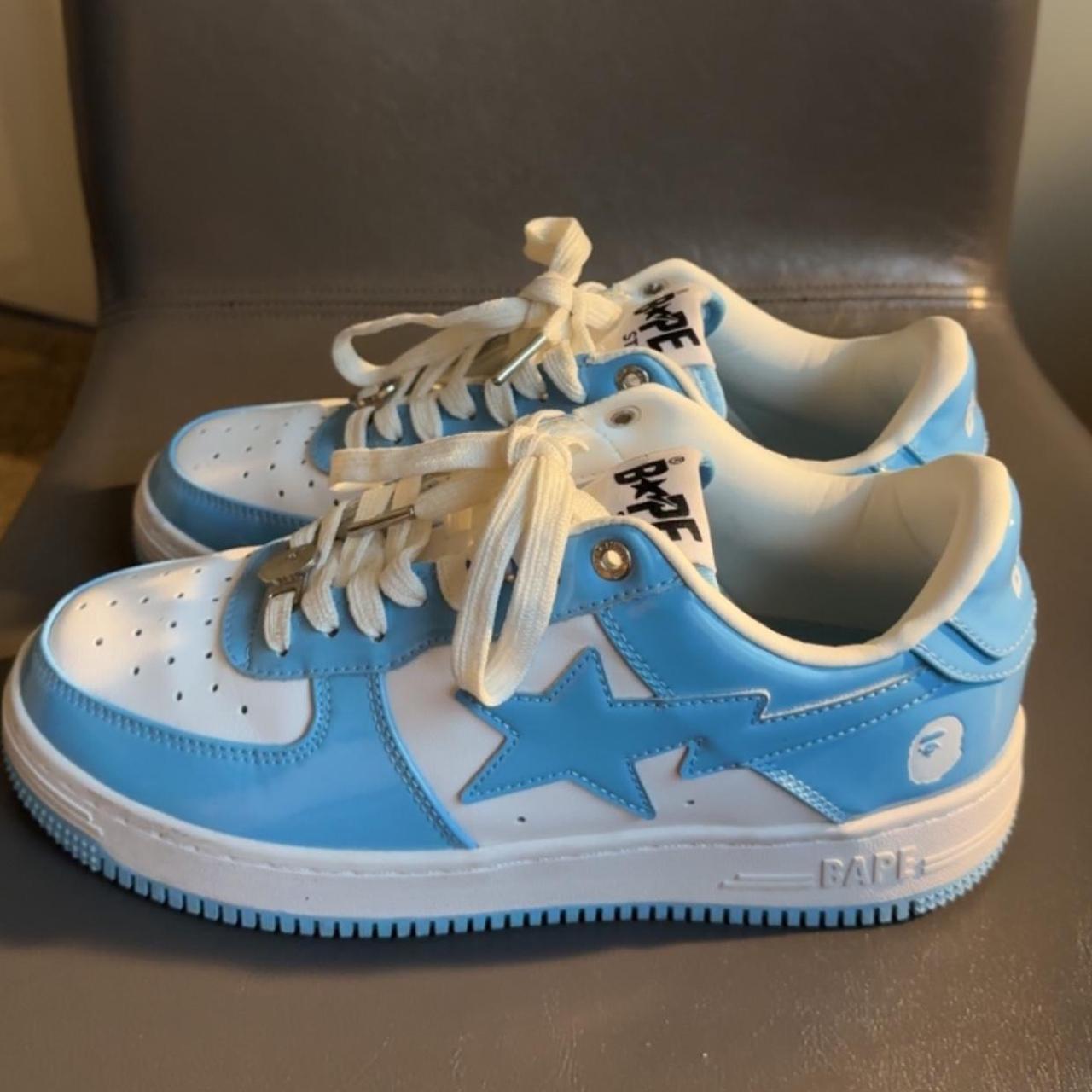 blue bapestas great condition yk why it’s cheap no box - Depop