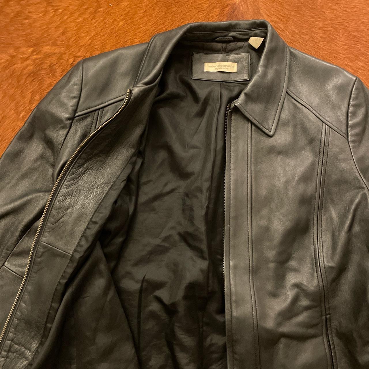 Valeria Stevens Black Leather Jacket! 100%... - Depop