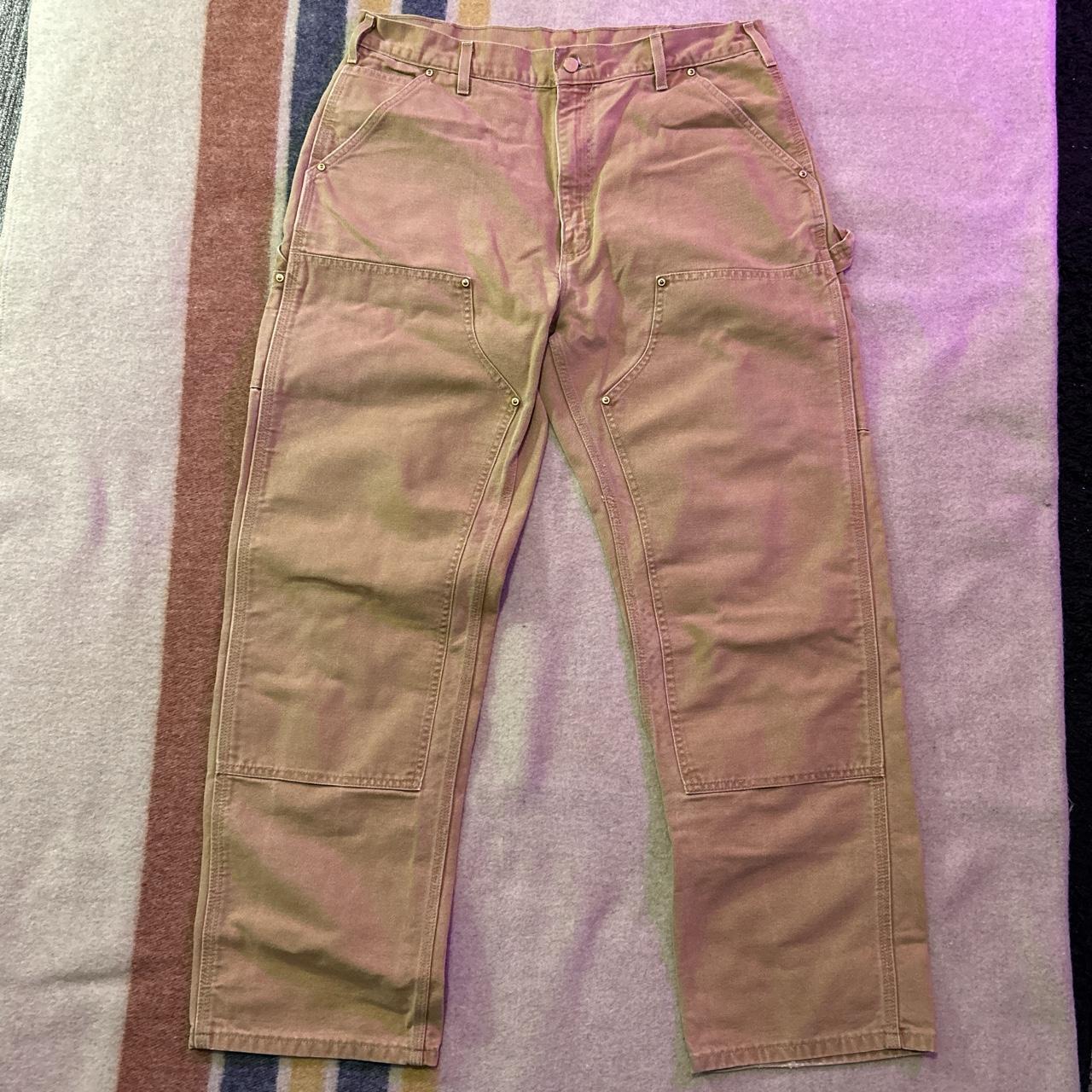 vintage brown carhartt double knee work pants, 34x32 Depop
