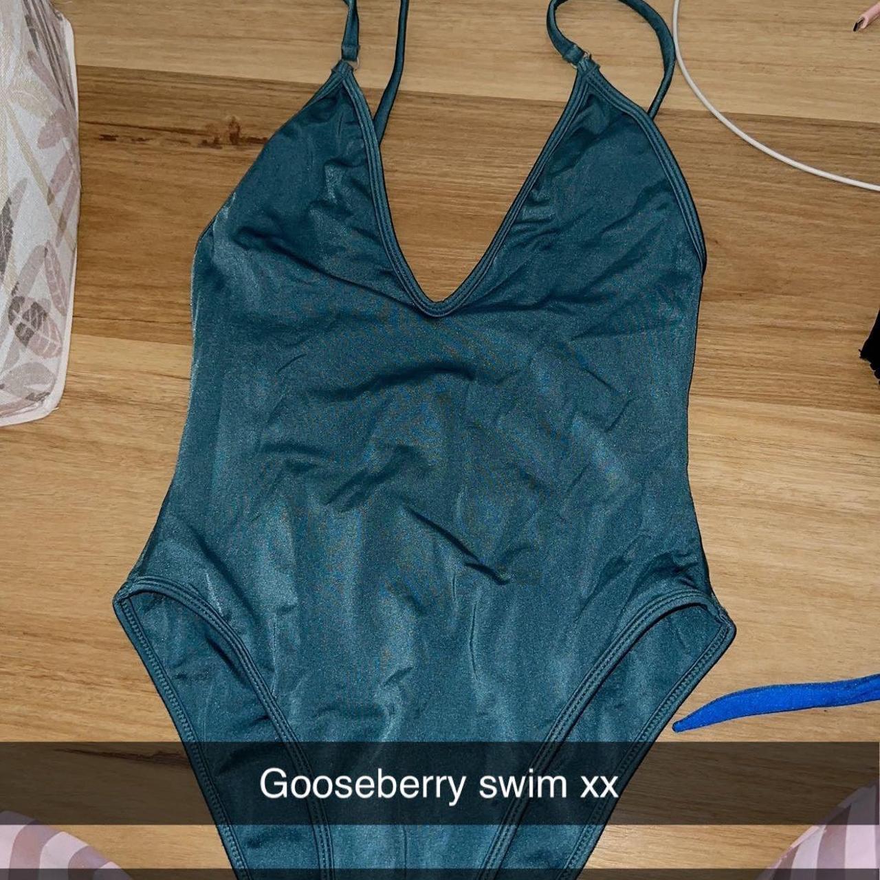 Gooseberry swim one piece Size small xx Blue... - Depop