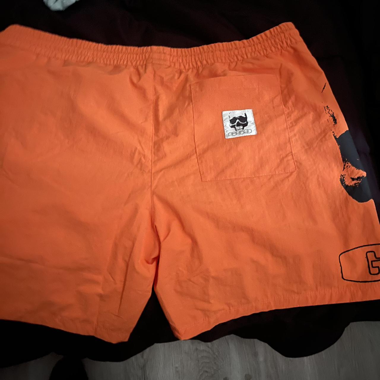 G59 logo Nylon shorts (Orange/Black) 10/10... - Depop