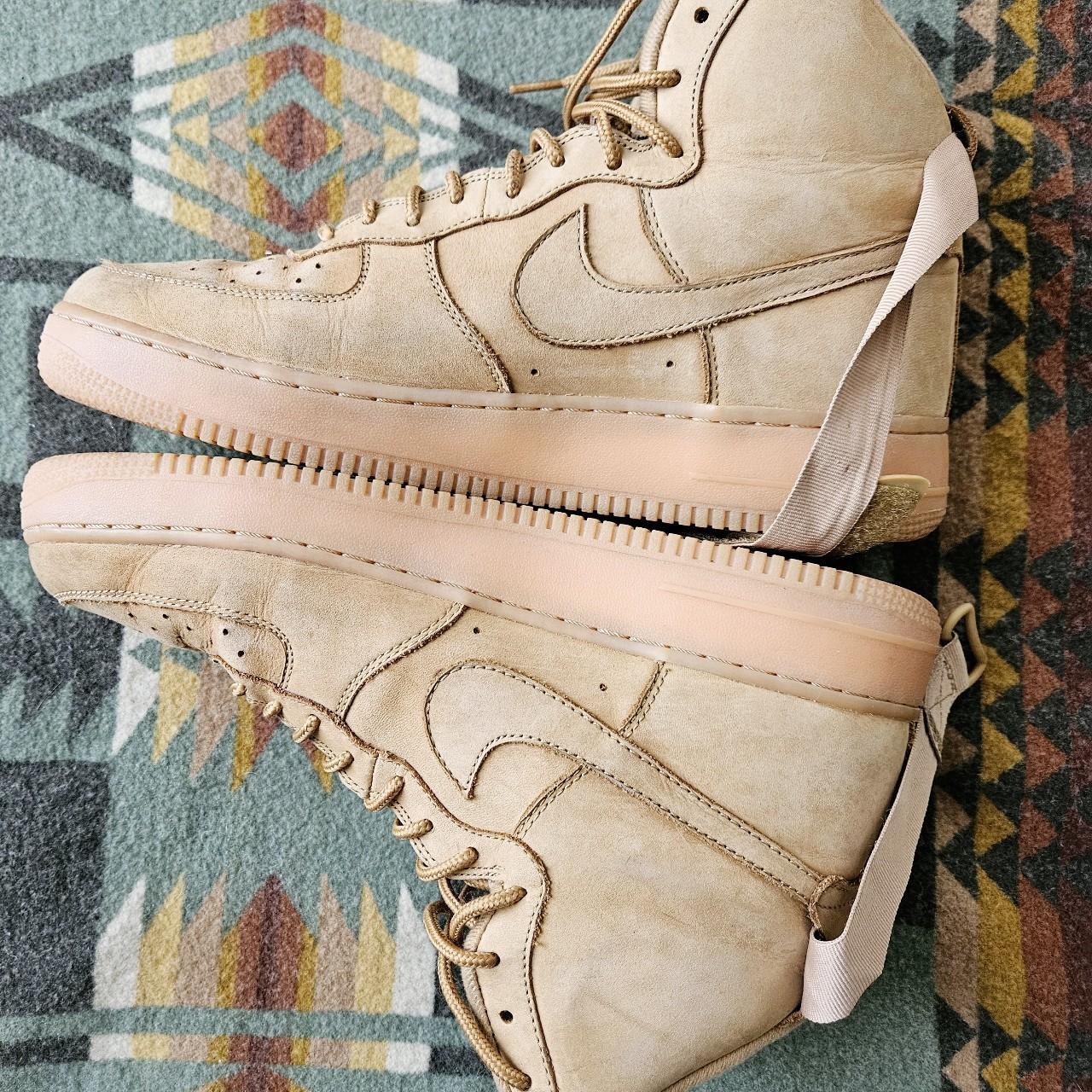 Nike Air Force 1 High LV8 3 Shoes in Wheat/Gum Light - Depop