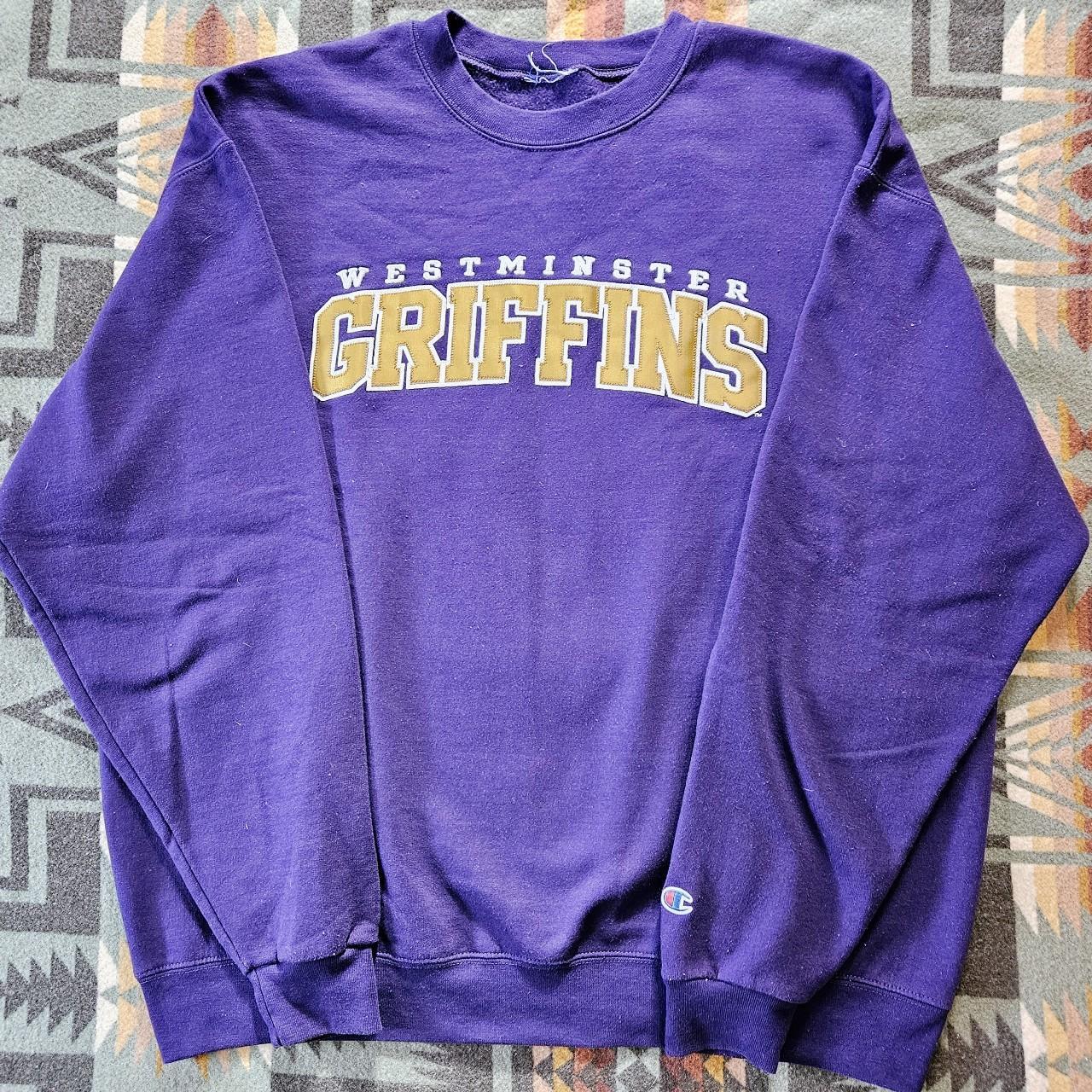 Vintage 90s Rare Champion Westminster Griffins Logo... - Depop