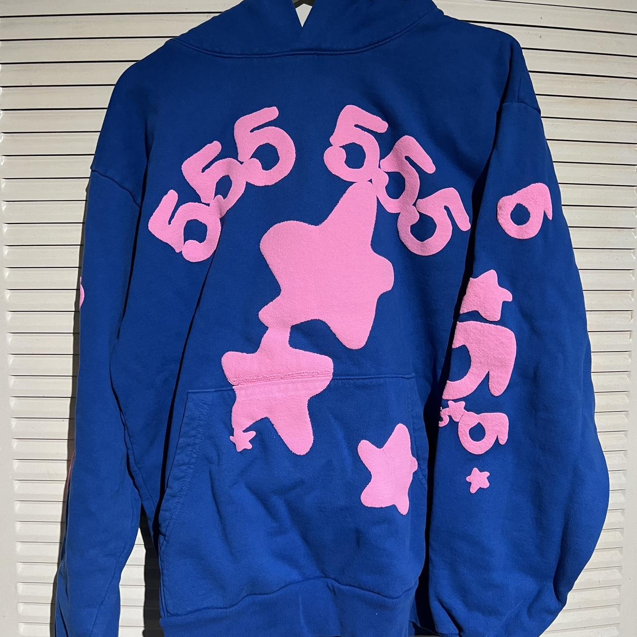 Off white pink sales and blue hoodie