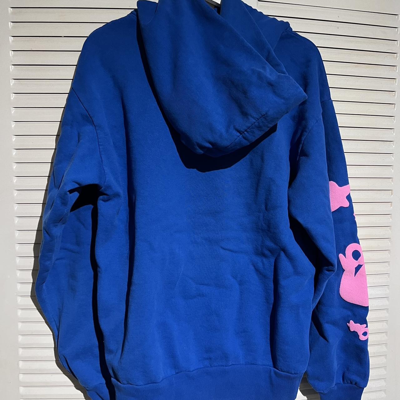 Off white pink deals blue hoodie