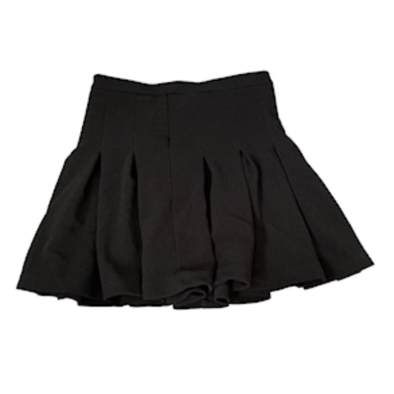 Cute black pleated mini skater skirt Not sure of... - Depop