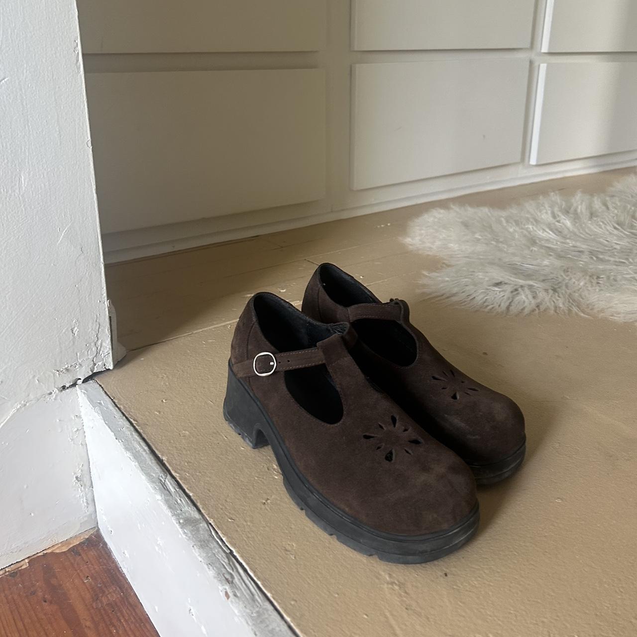 brown unif mary jane shoes 8.5 unif maryjaneshoes... Depop