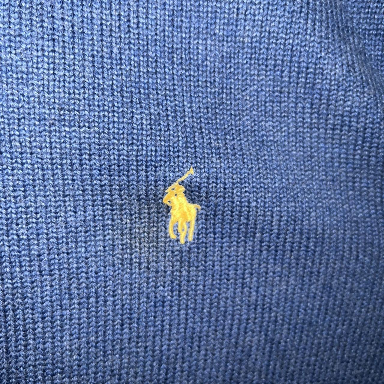 Polo Ralph Lauren Men's Yellow and Blue Jumper | Depop