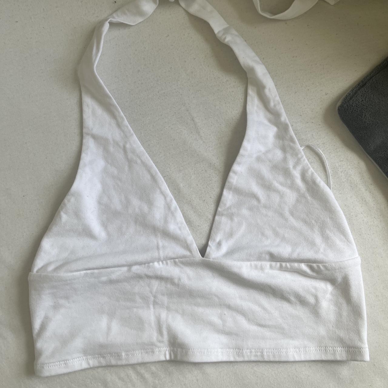 Garage Women's White Crop-top | Depop