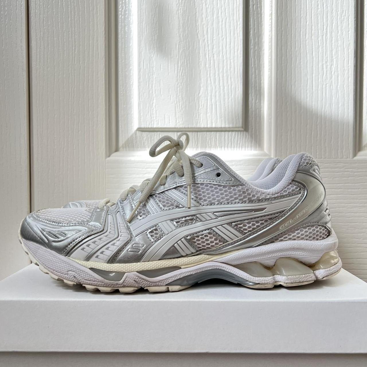 JJJJound Asics Gel Kayano 14 - white/silver... - Depop