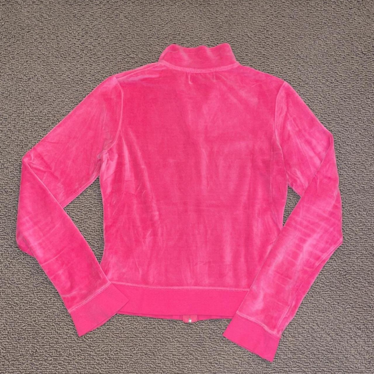 y2k pink collared zip up velour juicy couture... Depop
