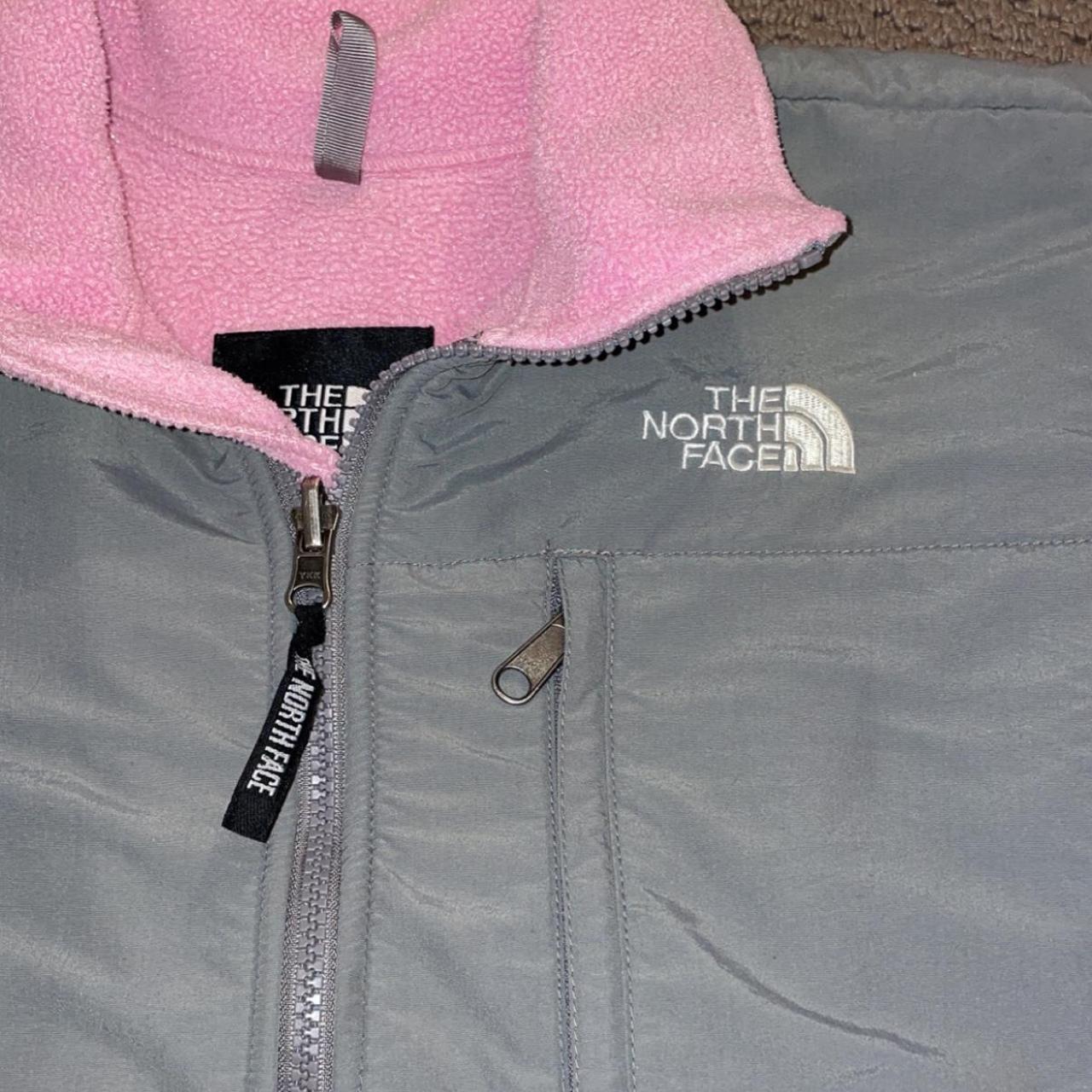 The North Face Women's Pink and Grey Sweatshirt | Depop