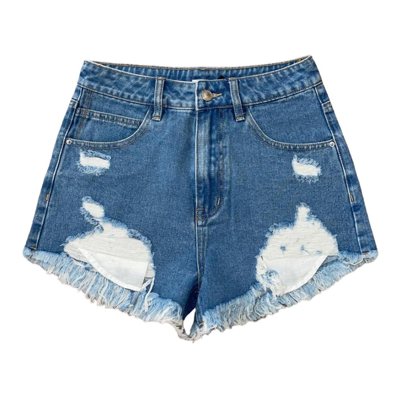 ✿ y2k princess polly andry shorts mid wash Depop