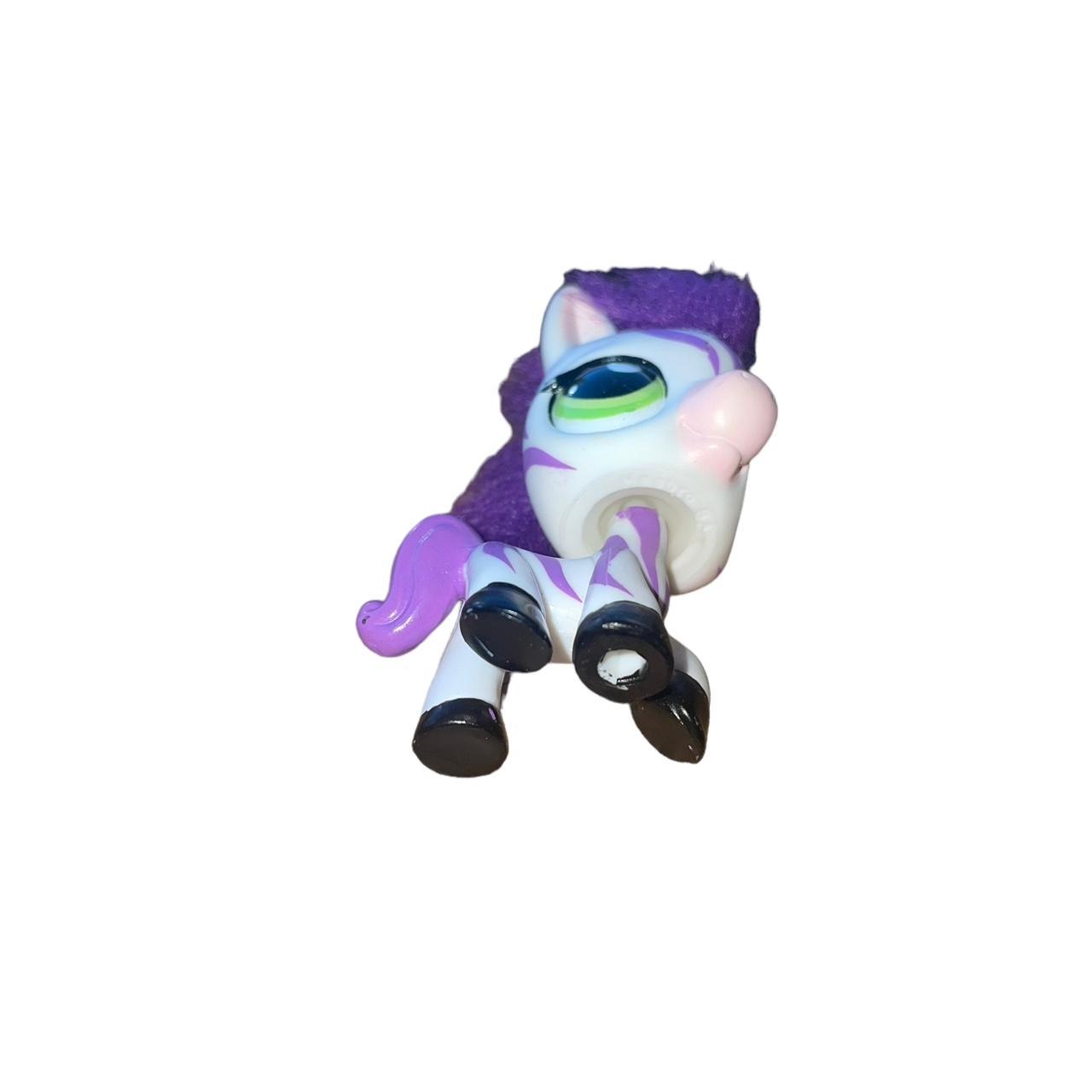 ✿ littlest pet shop 2470 striped purple zebra Depop