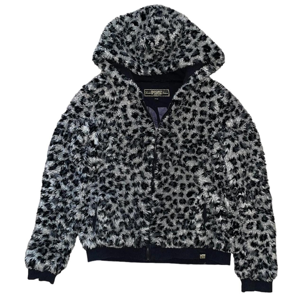 PINK VS LIMITED EDITION LEOPARD online FAUX FUR HOODIE