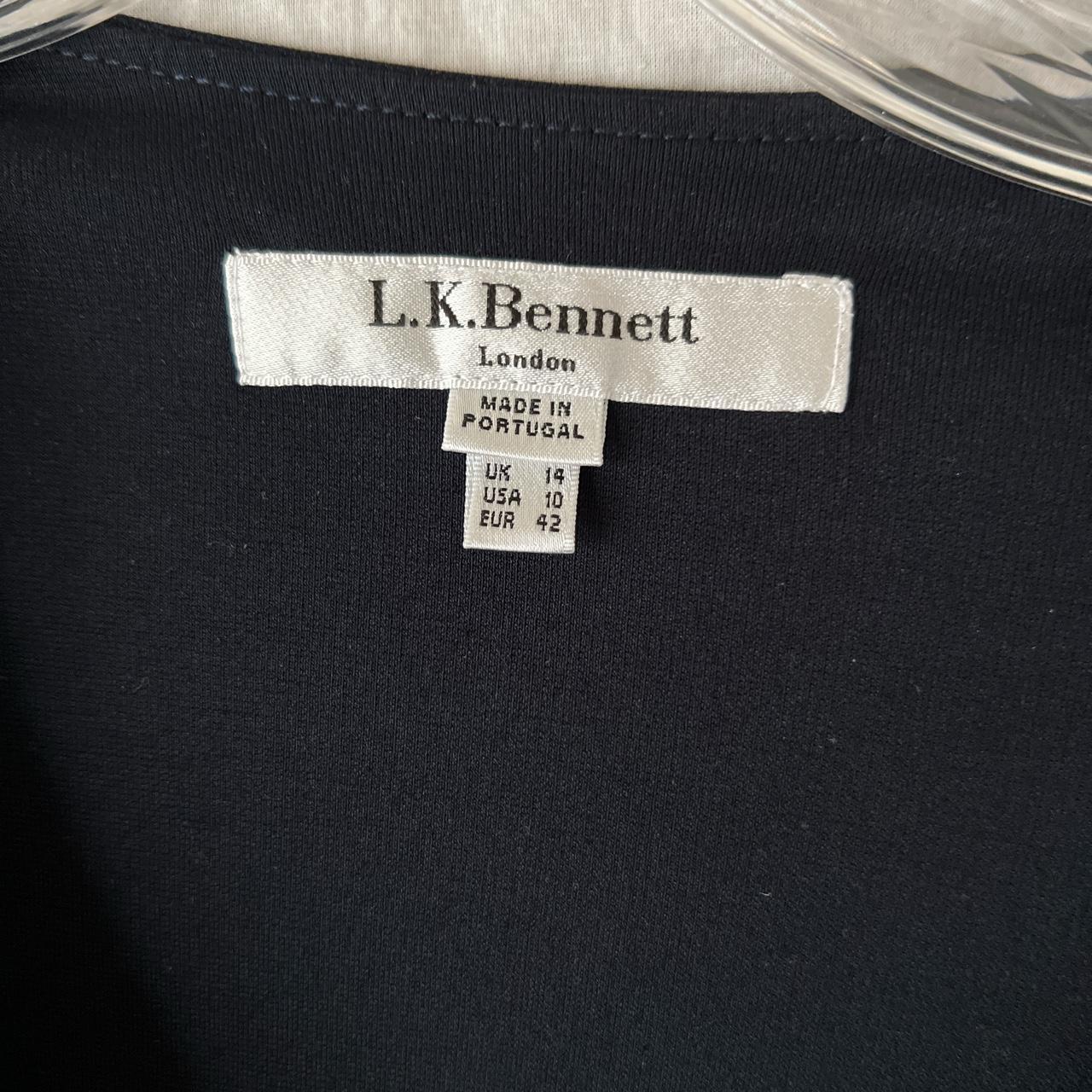 L.K. Bennett Women's Navy and Black Dress | Depop